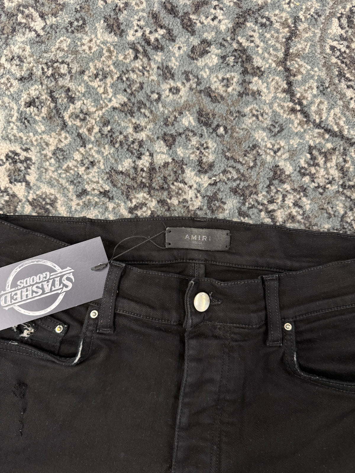 AMIRI black patch mx1 jeans black 32 U