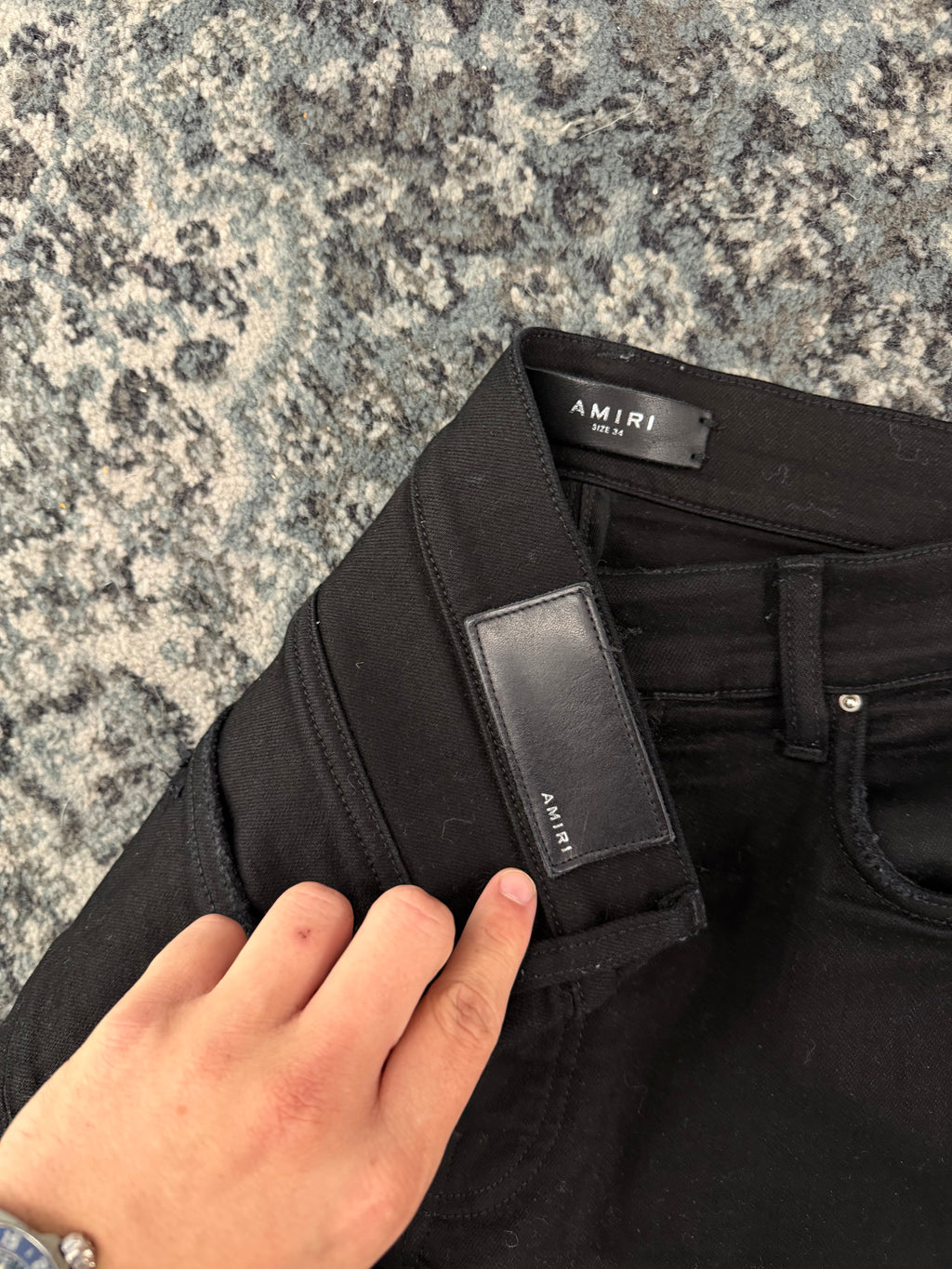 AMIRI black bandana mx1 jeans black 34 U