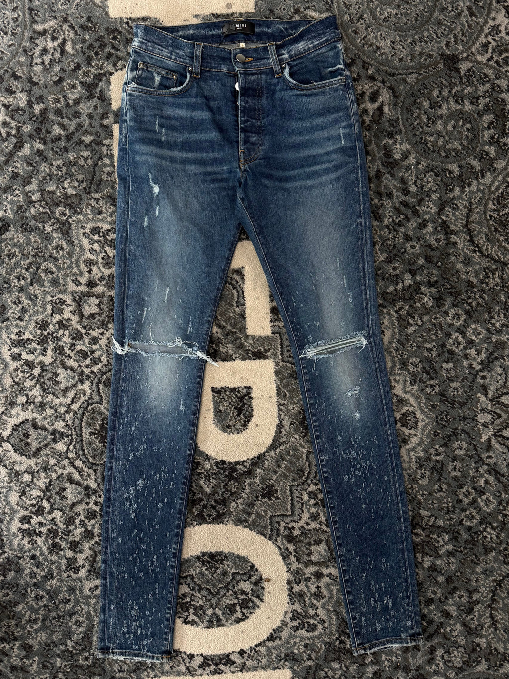 AMIRI shotgun distressed jeans dark indigo 31 U
