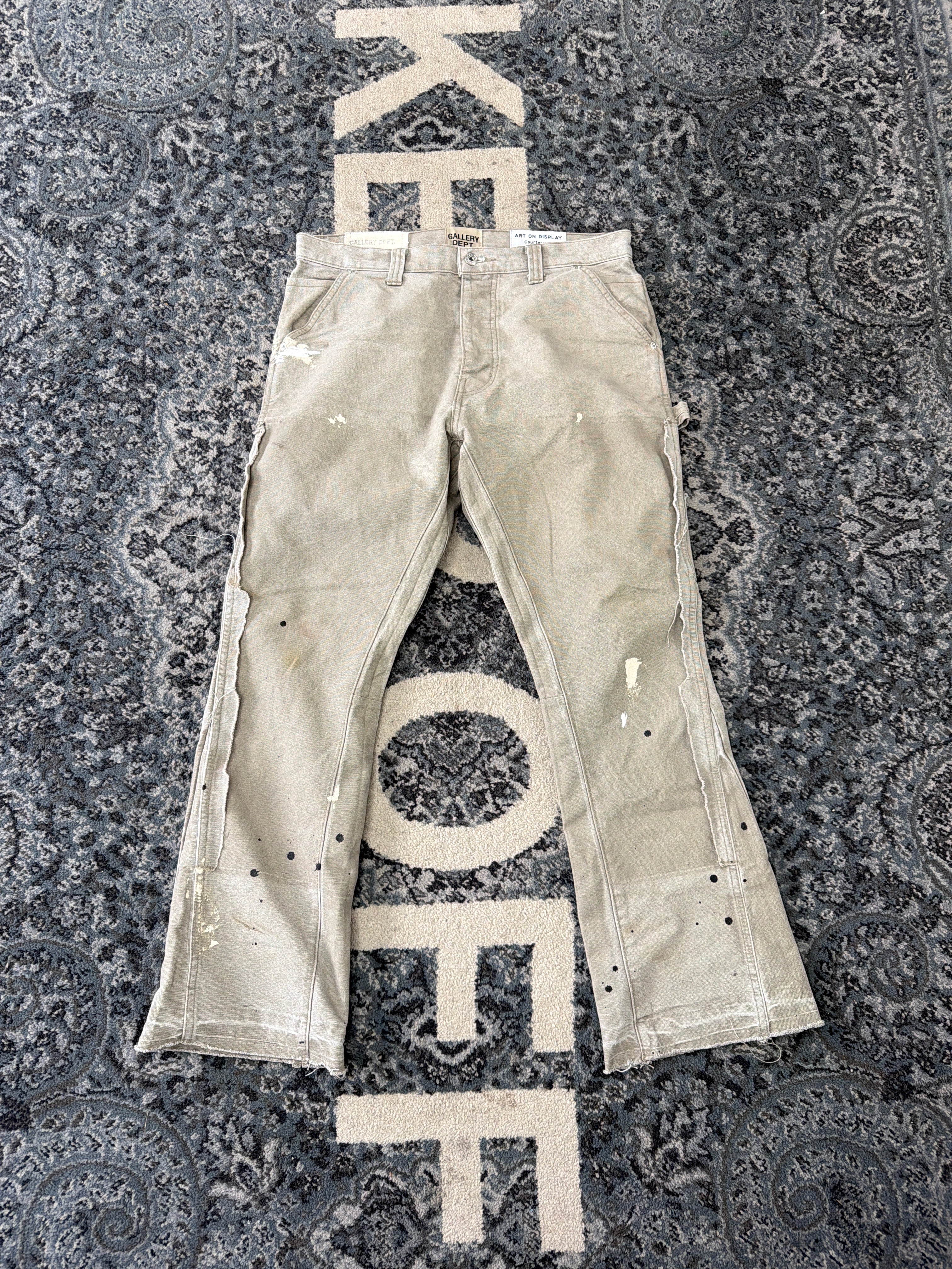 Gallery Dept Beige Paint Splatter Carpenters Size 33 U