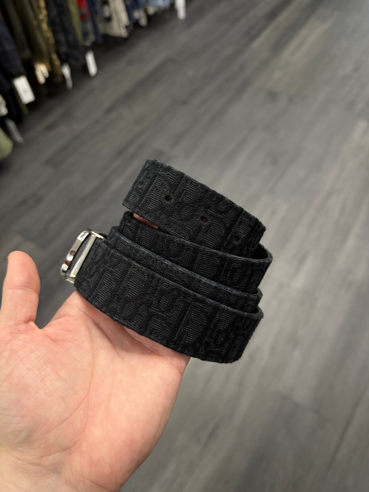 DIOR two-tone cd logo belt 40-44W U