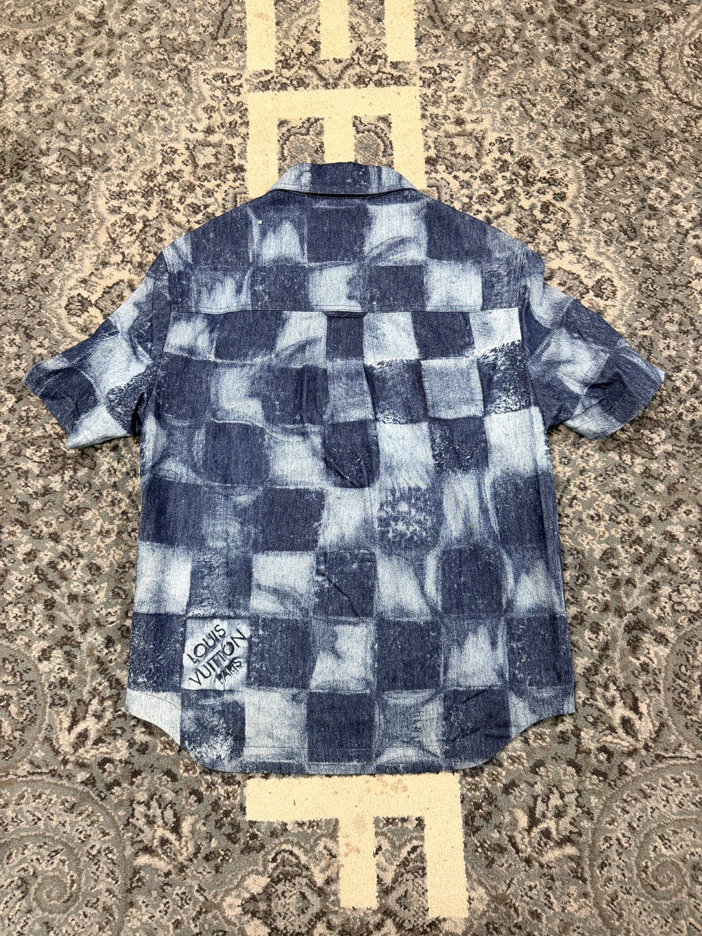 LV virgil damier button up sz M U