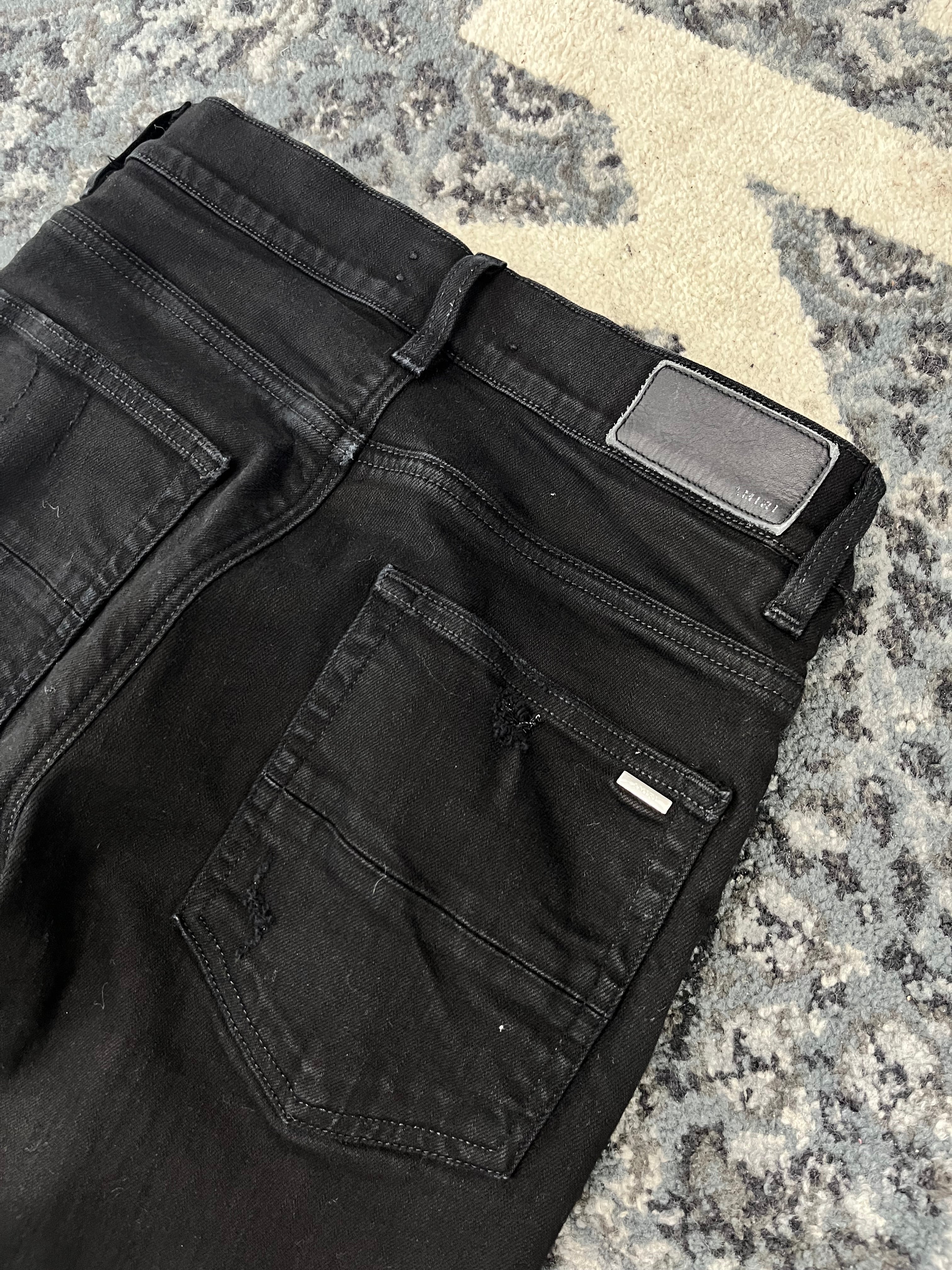 AMIRI black plack patch mx1 jeans black 29 U