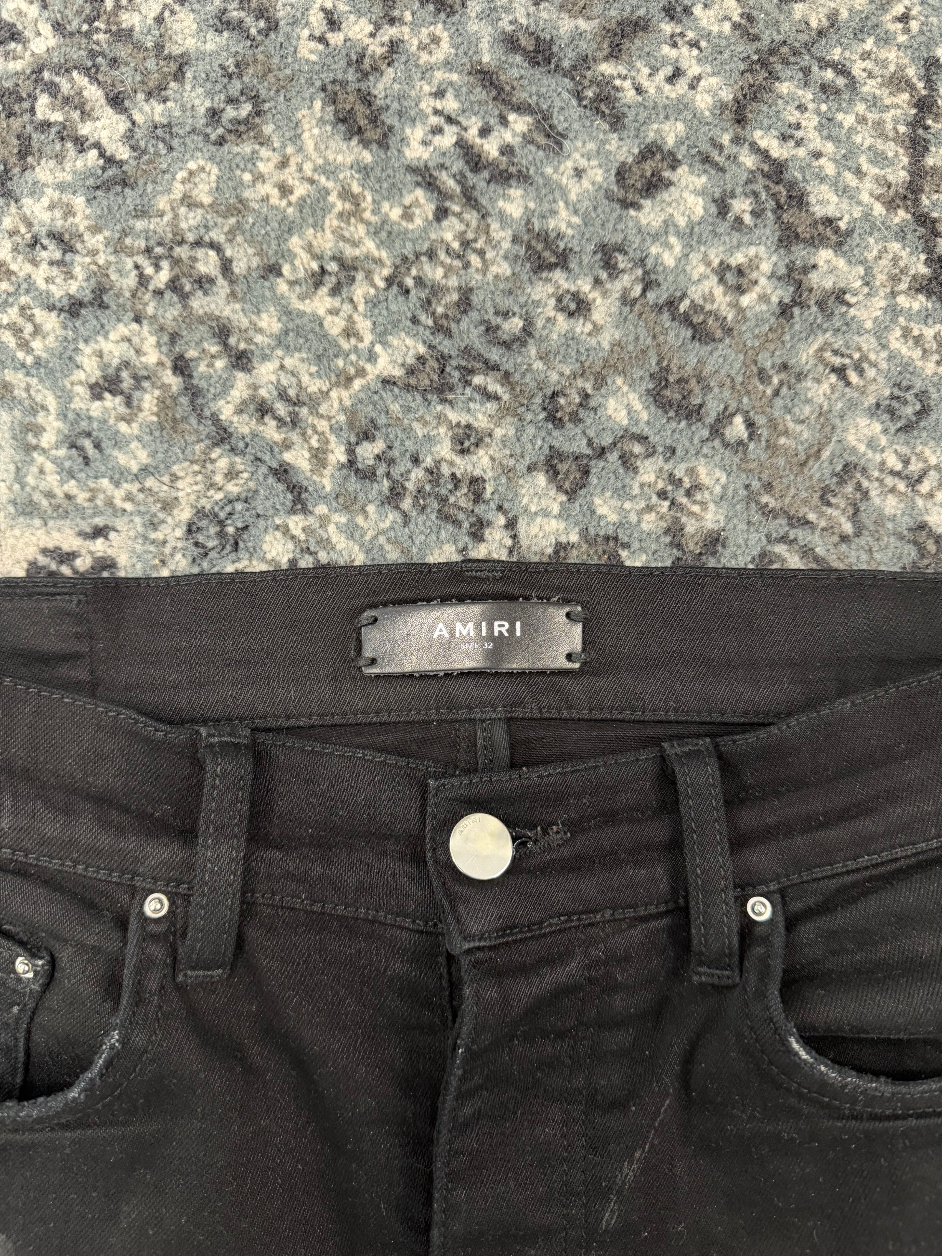 AMIRI watercolor patch mx1 jeans black 32 U