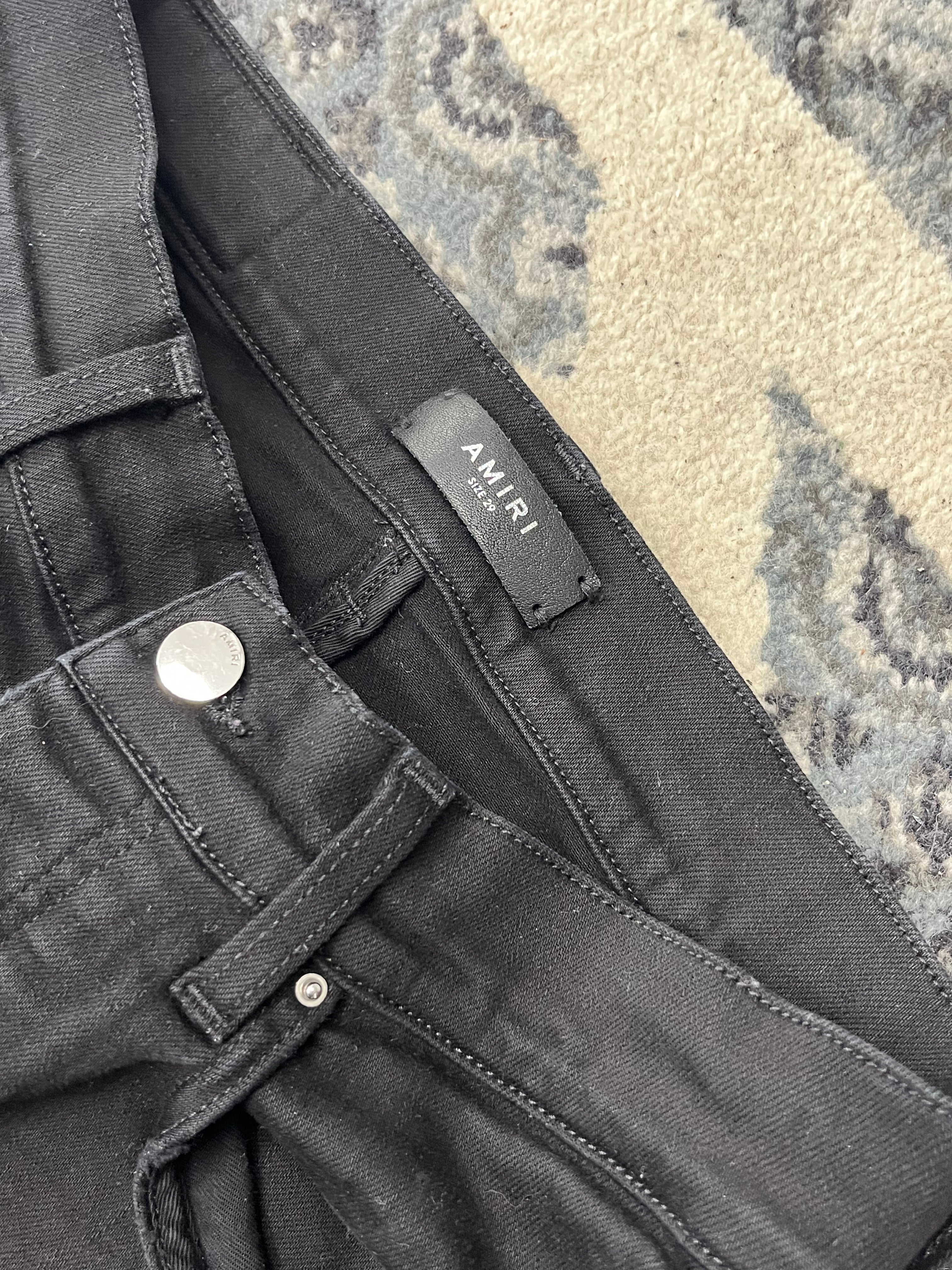AMIRI black plack patch mx1 jeans black 29 U