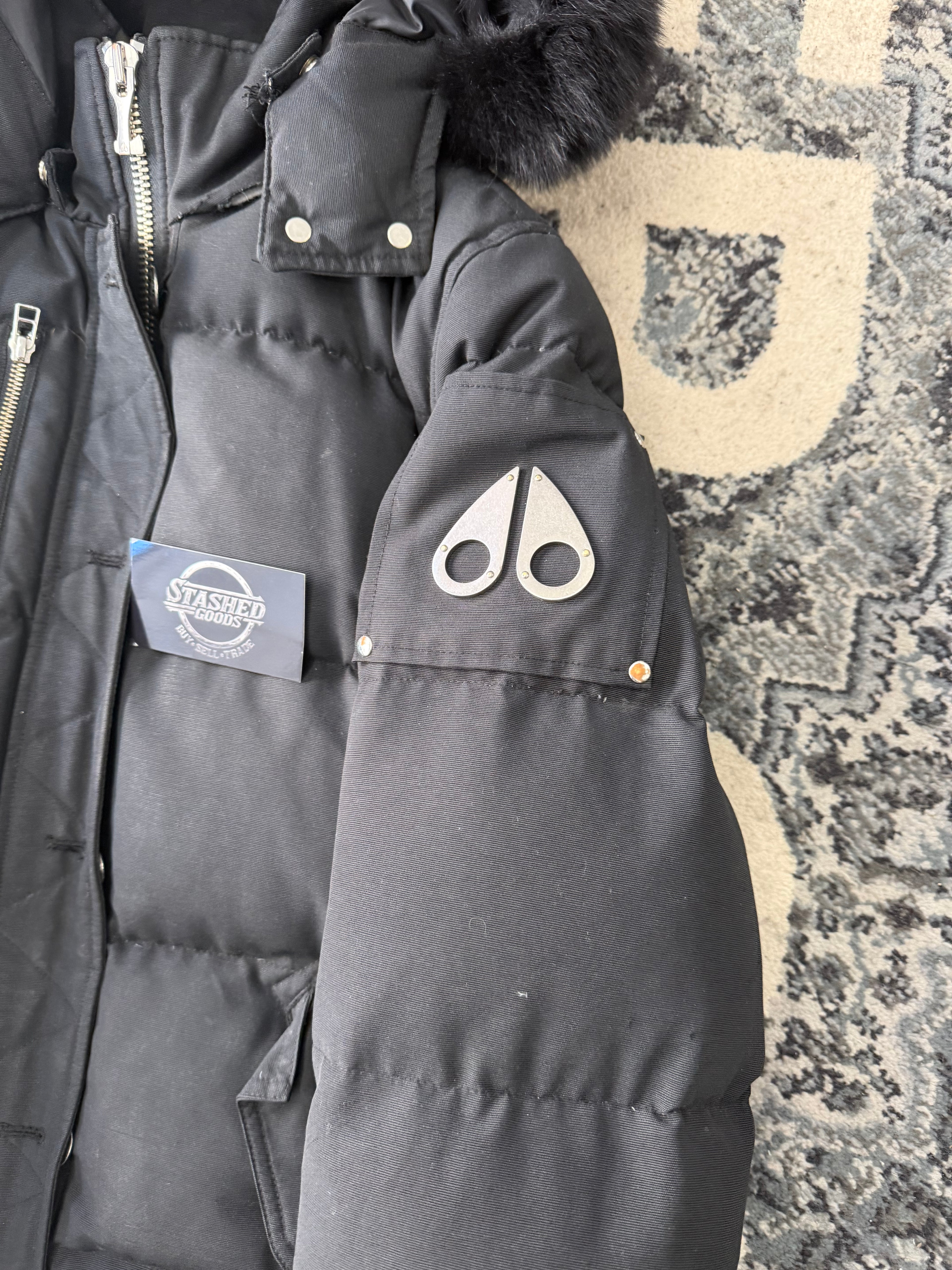 MOOSE KNUCKLES 3q parka jacket black XXL fits L-XL (flawed)