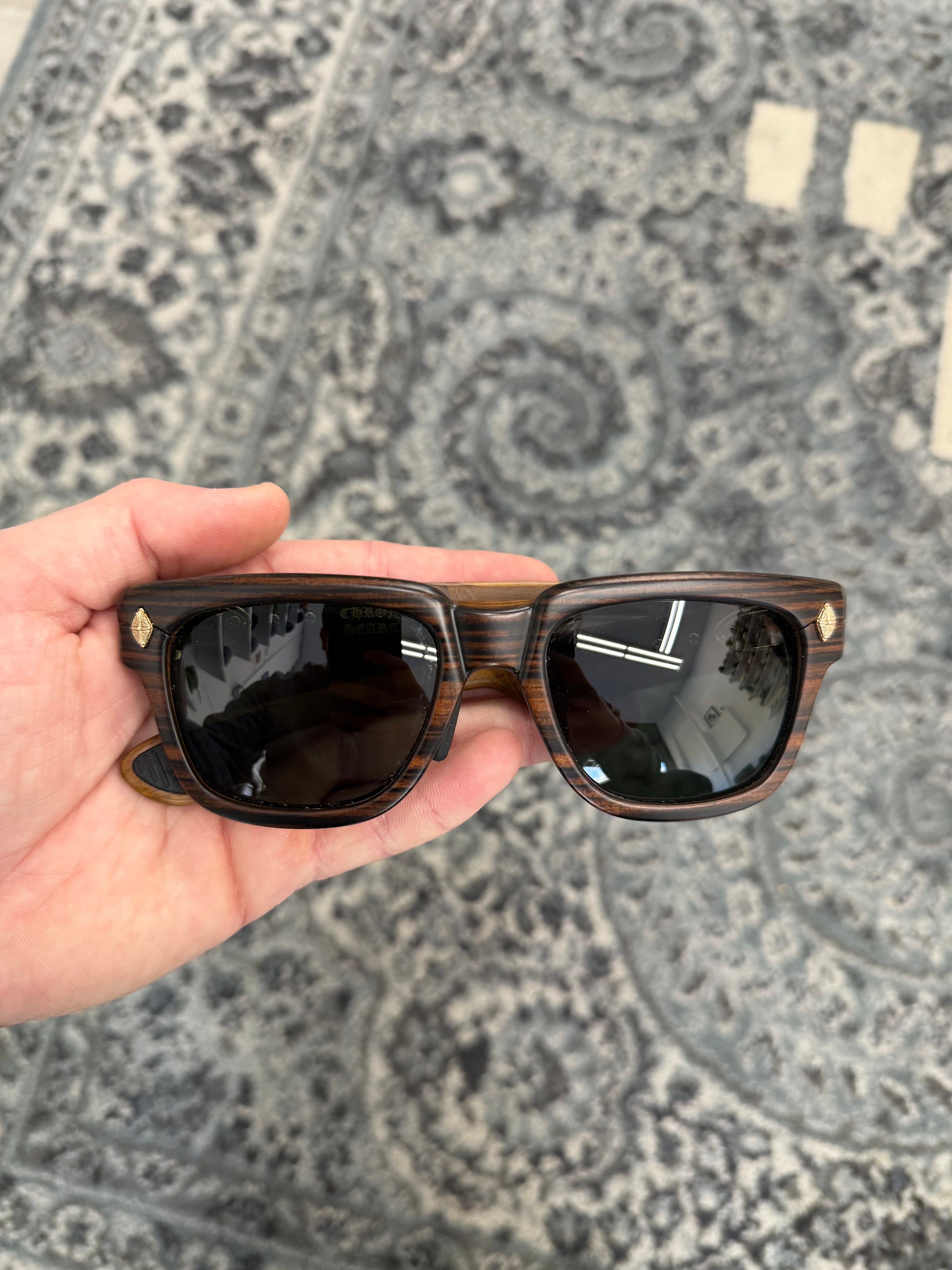 CHROME HEARTS "Lilith" wood glasses OS U