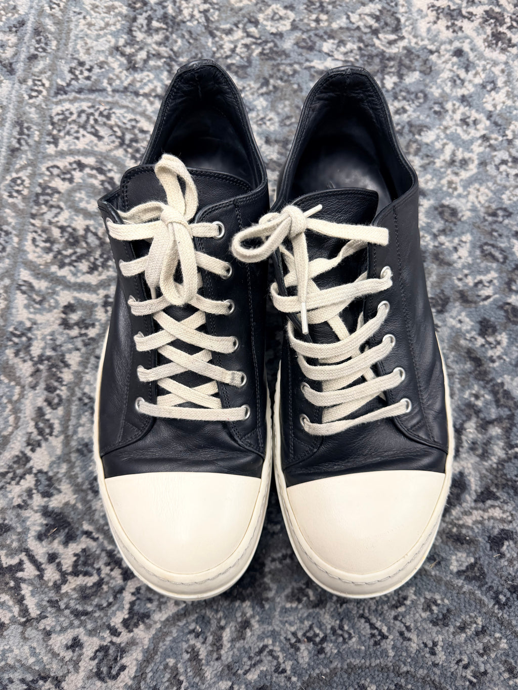 RICK OWENS ramone lowtops black 44 NB U