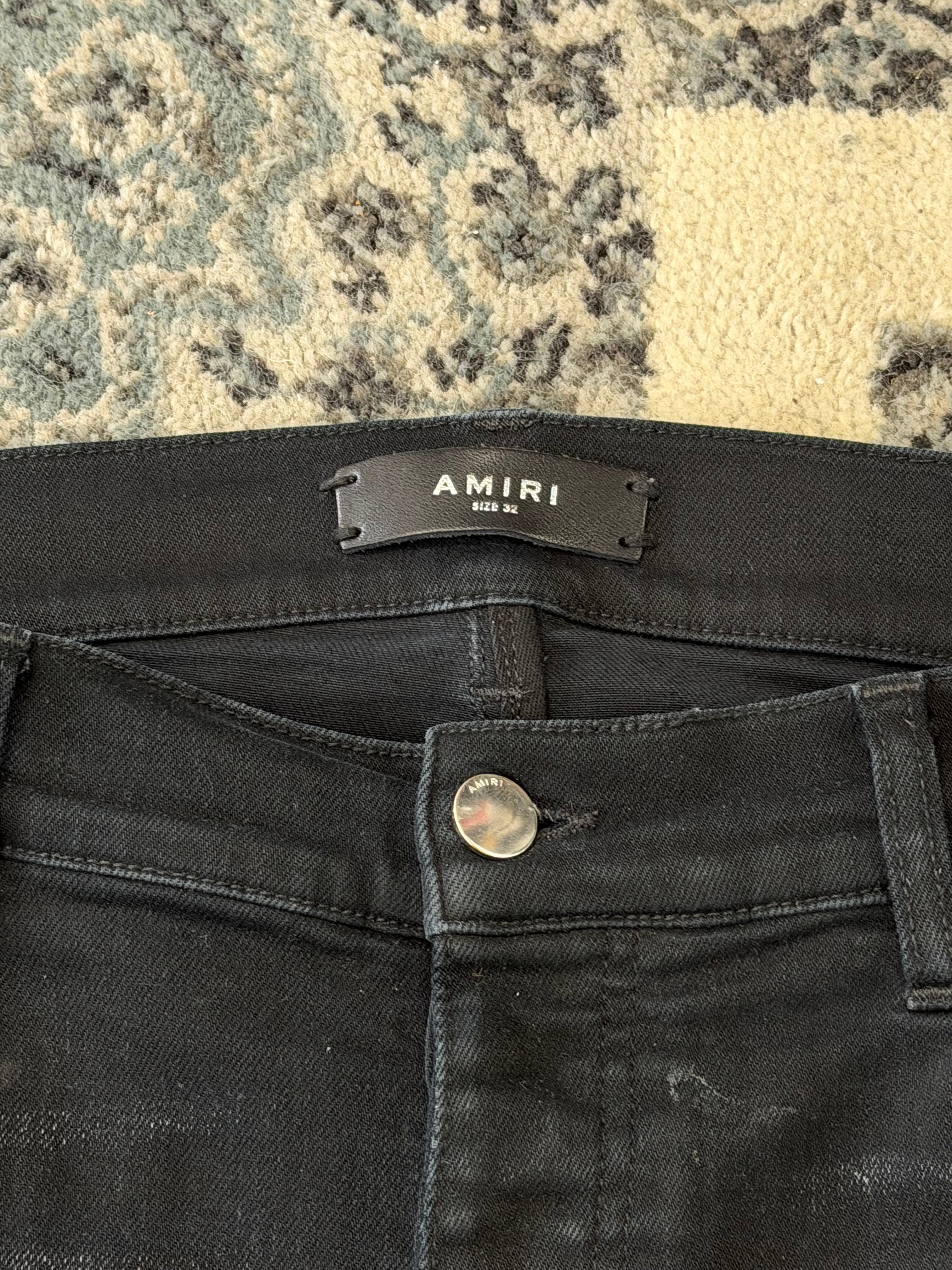 AMIRI mx1 blue/black patch jeans 32 U