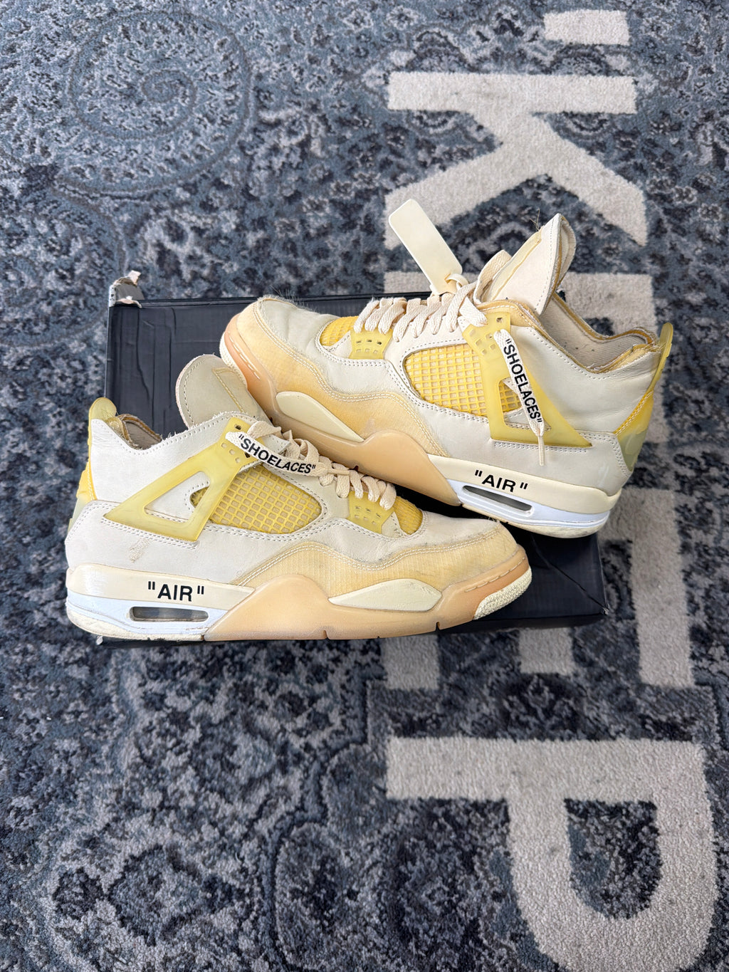 Jordan 4 off white size 10.5 W/ 9 M OG ALL