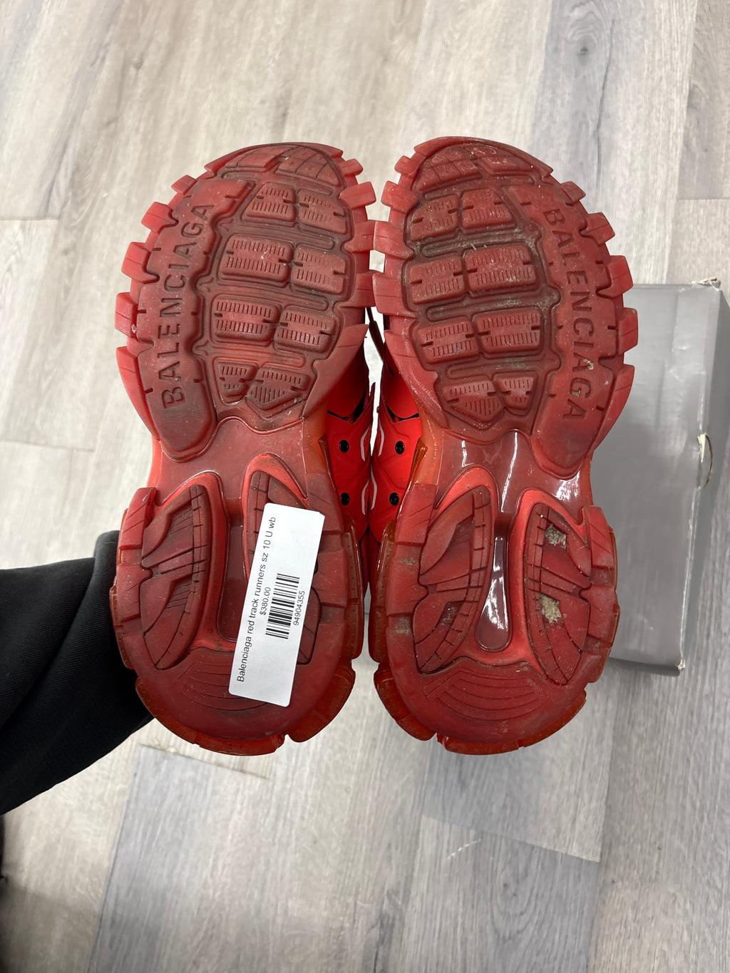 Balenciaga red track runners sz 10 U wb