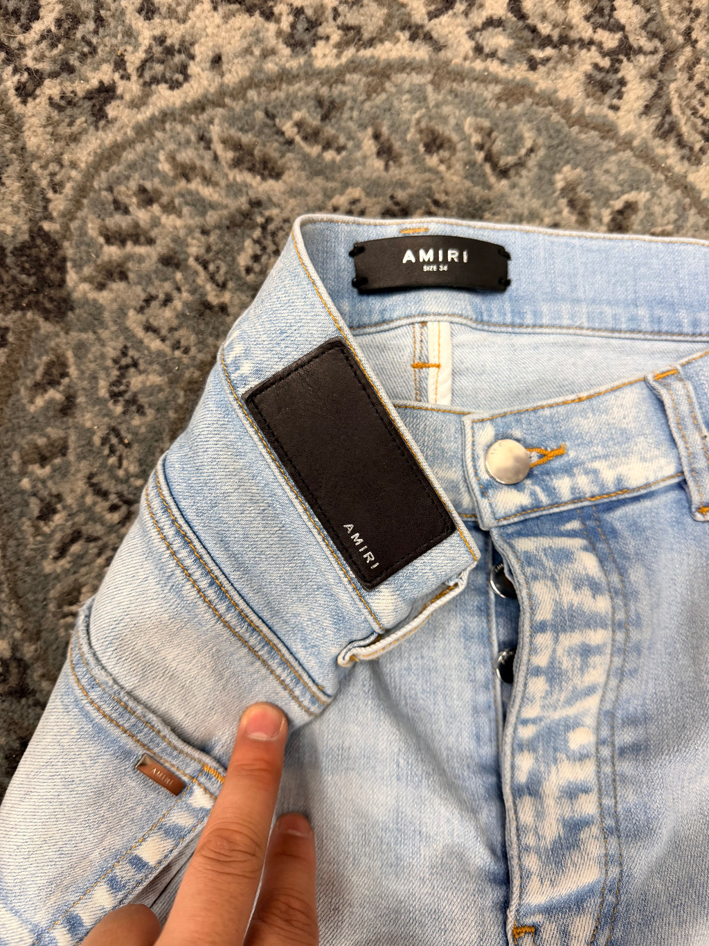 AMIRI camo patch mx1 jeans indigo 34 U