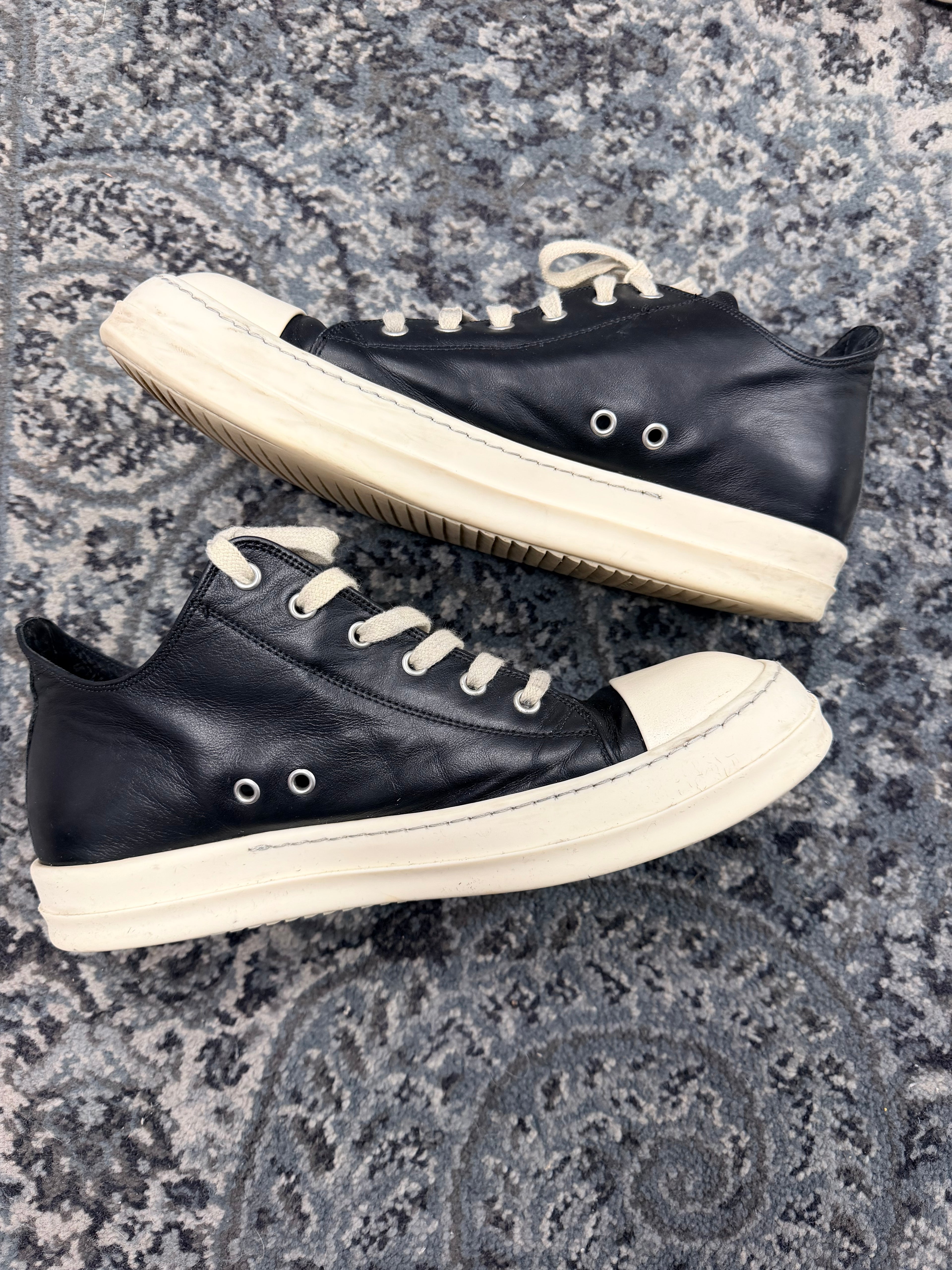 RICK OWENS ramone lowtops black 44 NB U