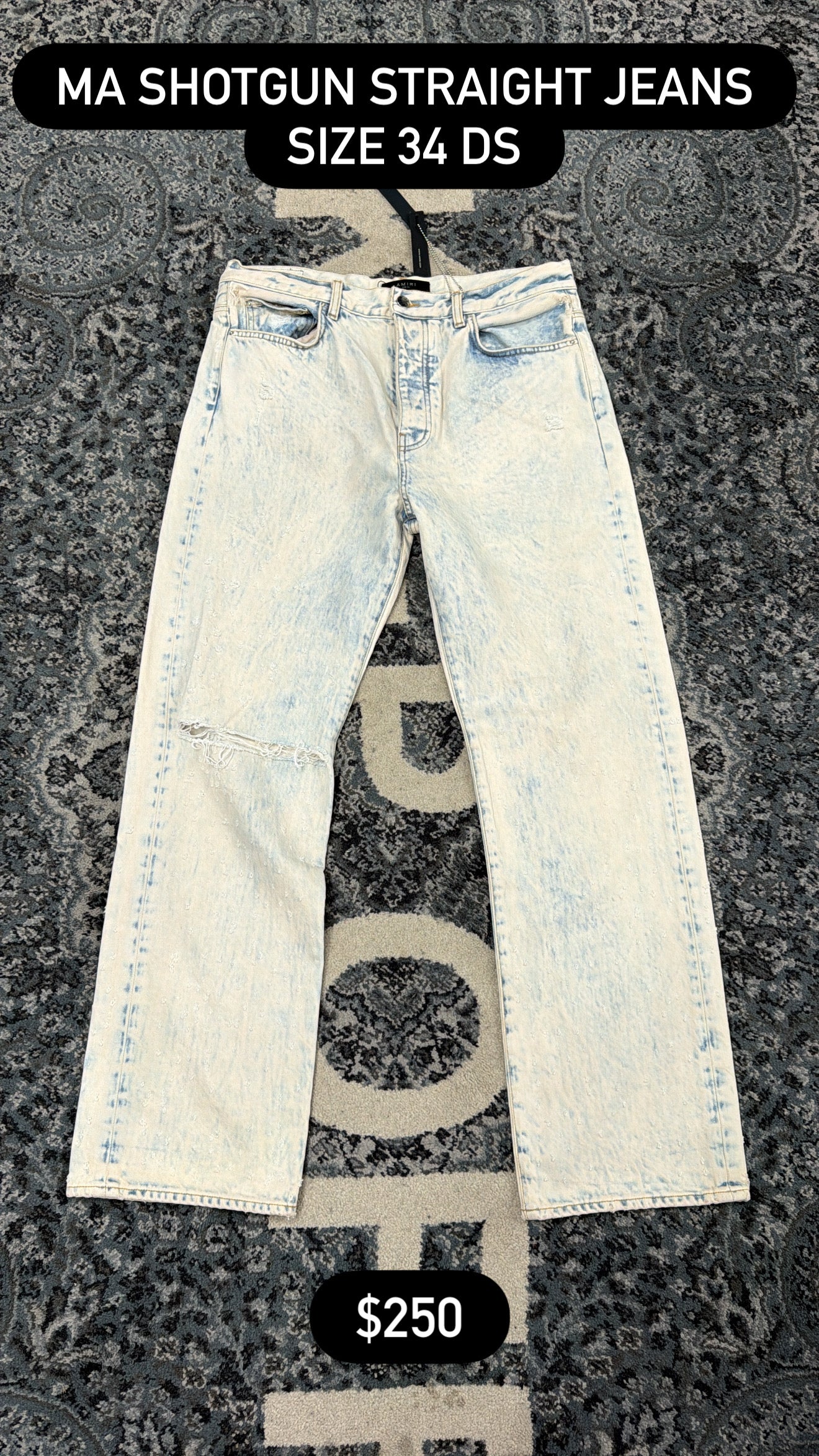 Amiri Shotgun Cargos Size 34 DS