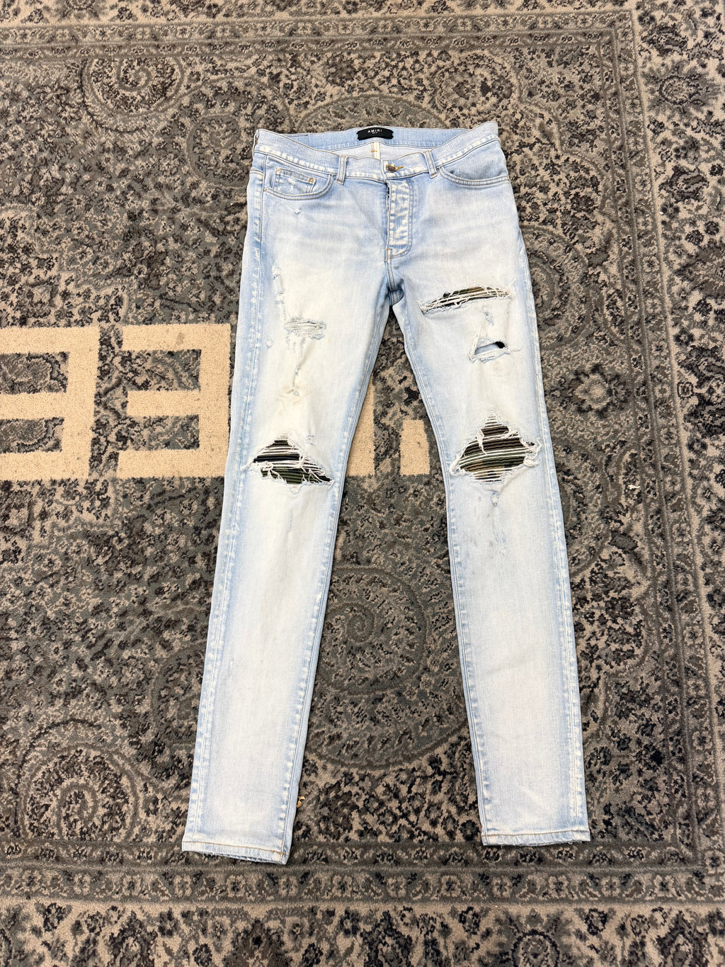 AMIRI camo patch mx1 jeans indigo 34 U
