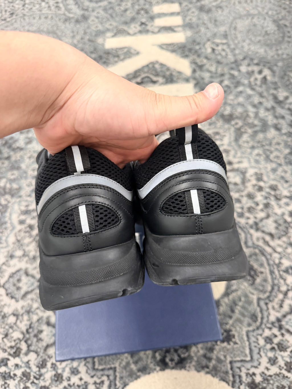 Dior B22 Black & Silver Size 13 With Box U