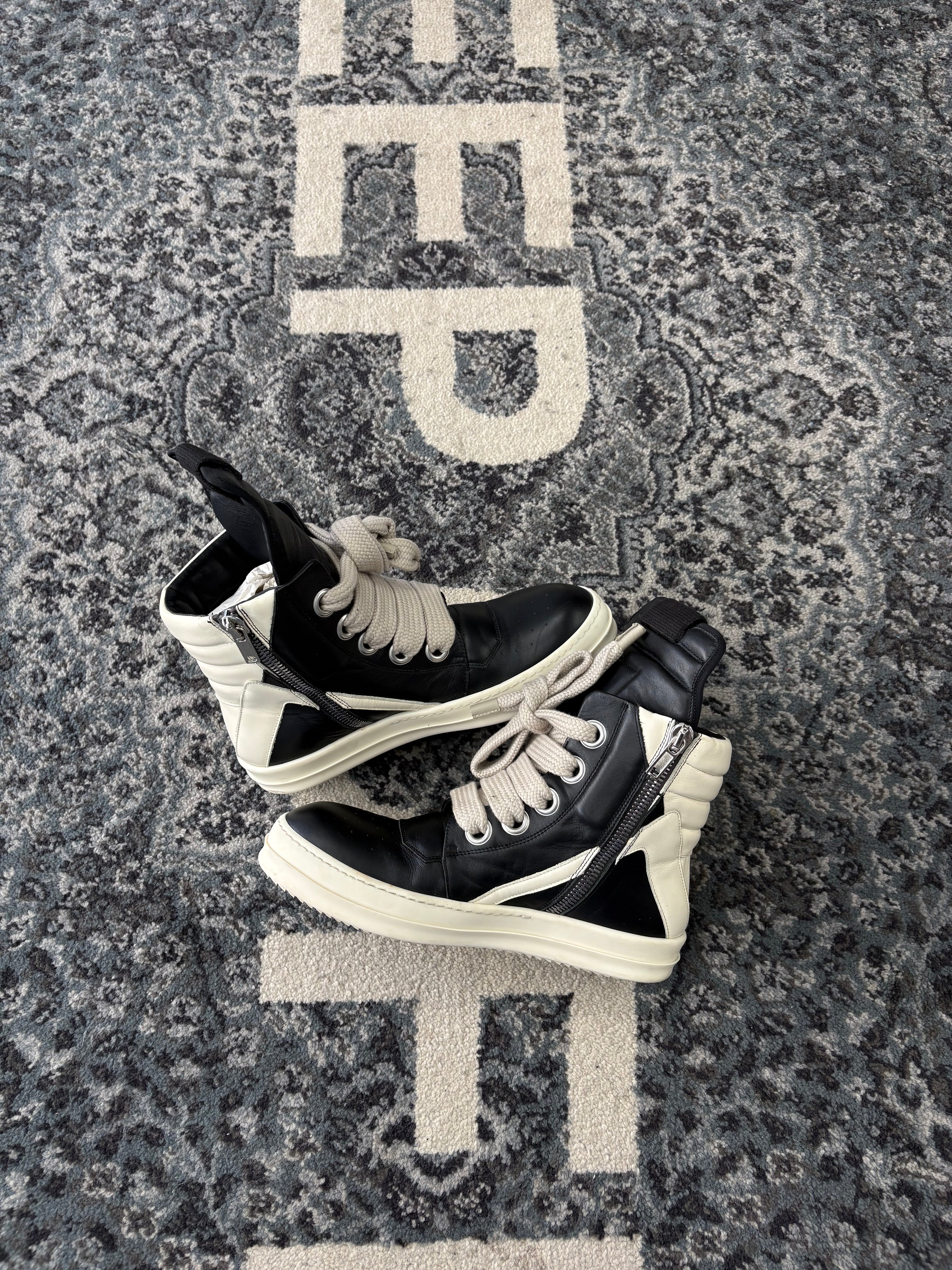 RICK OWENS geobasket hightops black 42 (9M) NB U