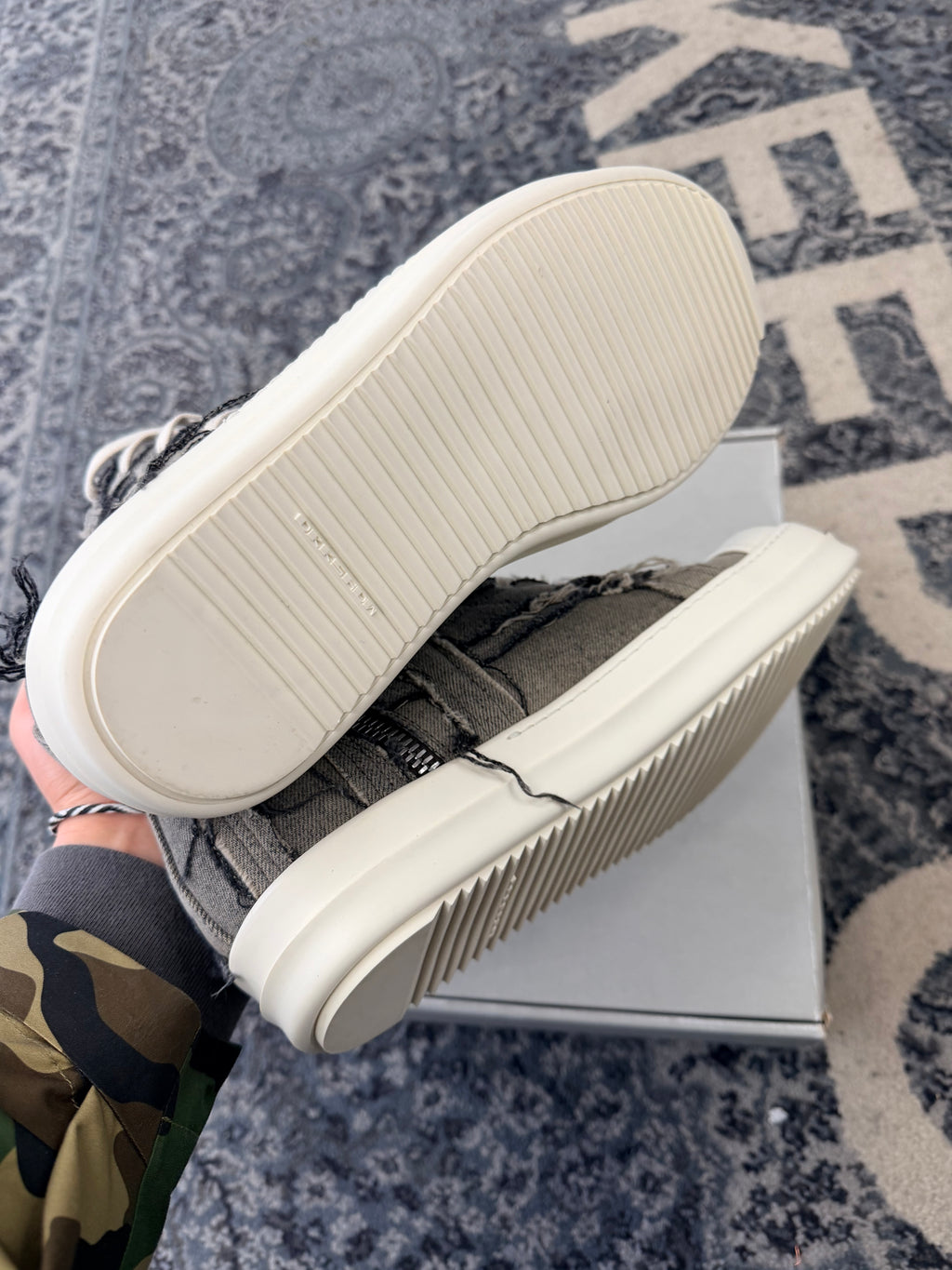 Rick Owens Drkshdw Distressed Ramones Size 11 DS