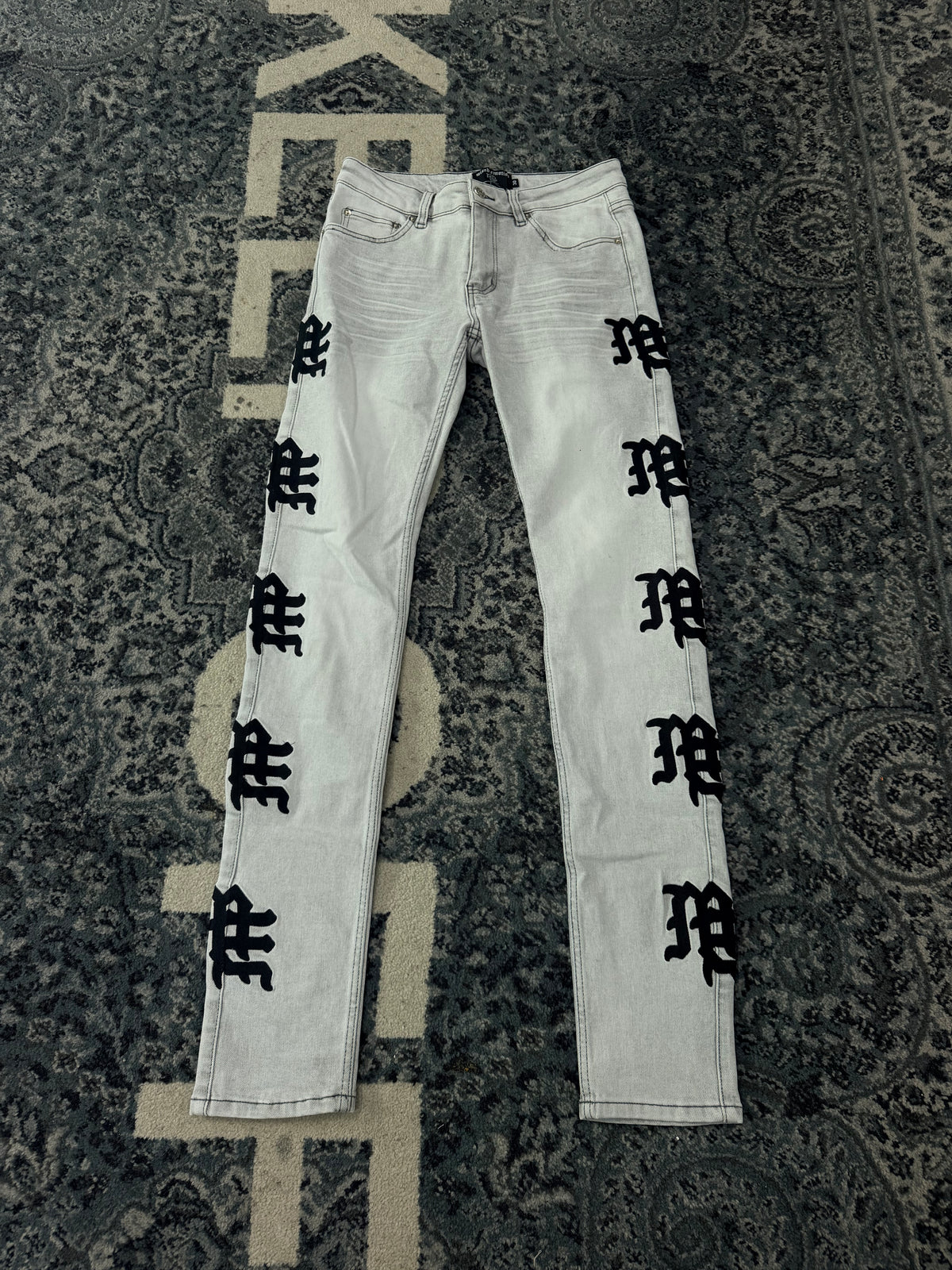 Mixed Emotions Logo Jeans Size 30 U