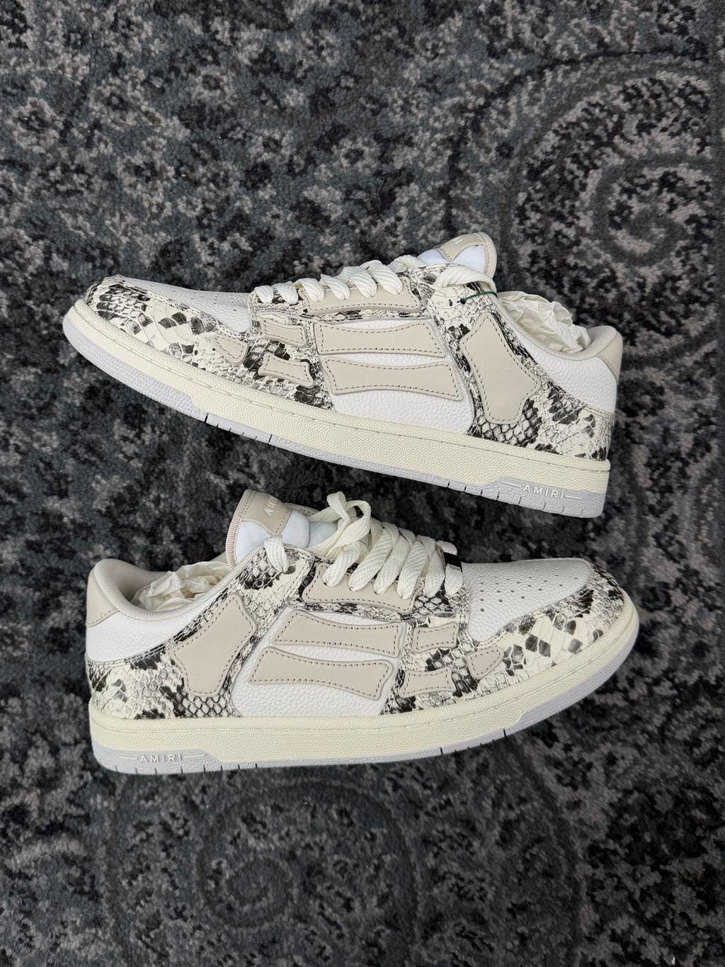 Amiri snakeskin skeleton lowtops 44 (11M) OG ALL DSWT
