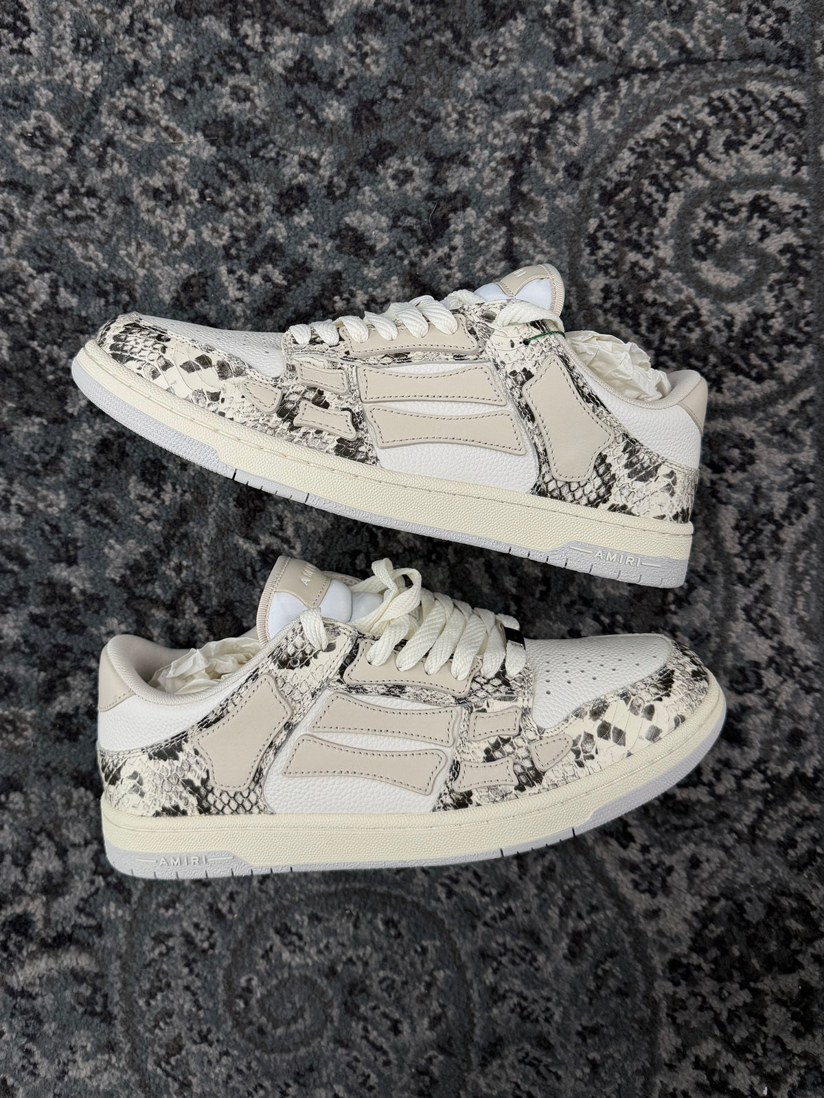 Amiri snakeskin skeleton lowtops 44 (11M) OG ALL DSWT