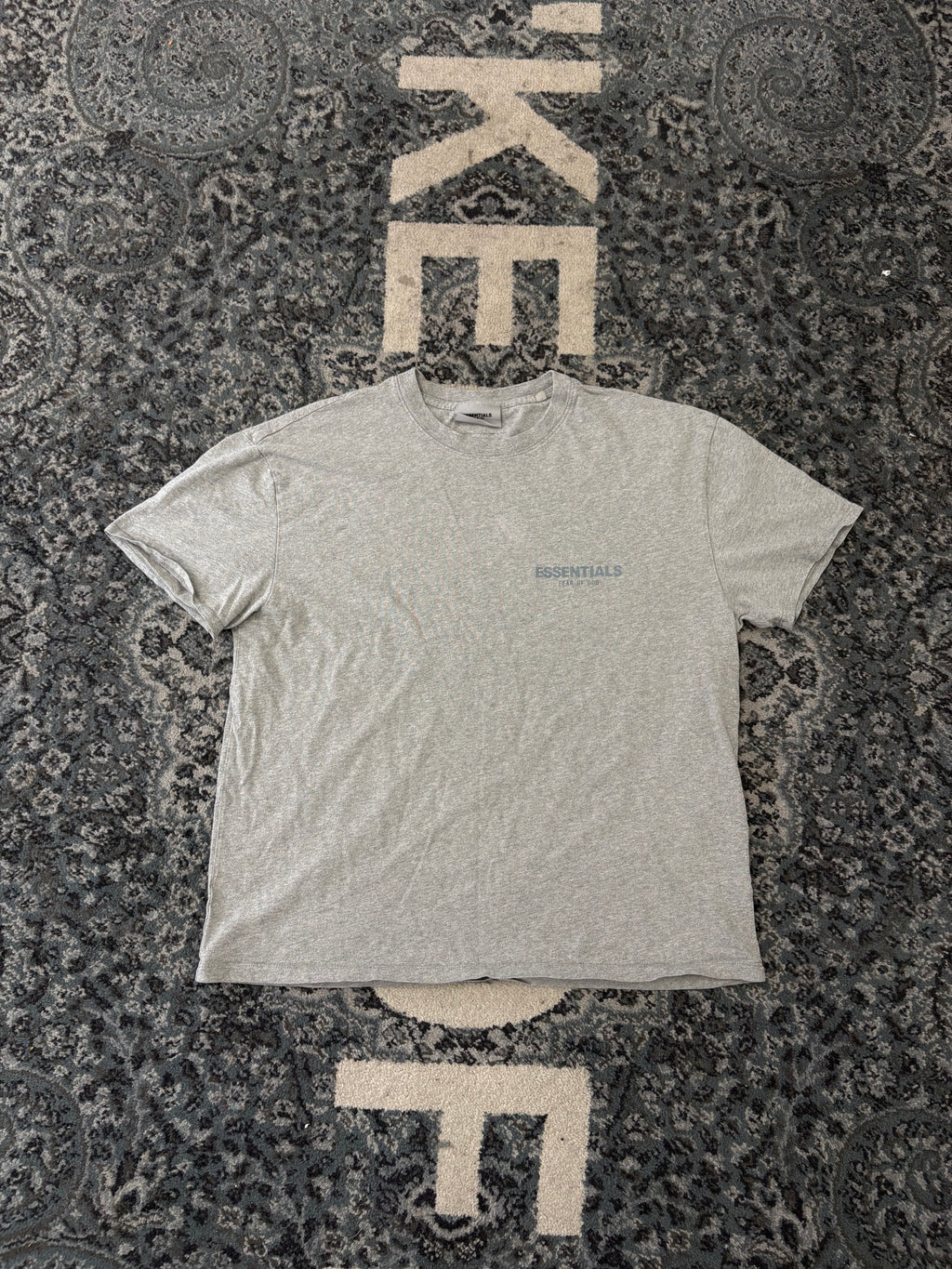 Essentials Gray Logo Tee Size M U