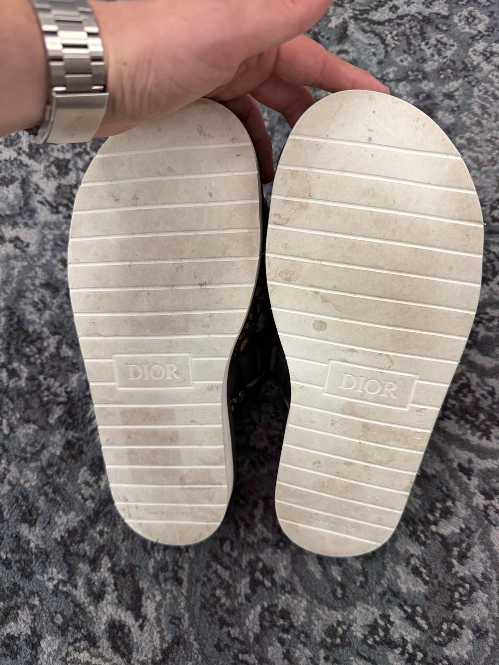 DIOR oblique alpha sandals navy 42 (9M) NB U