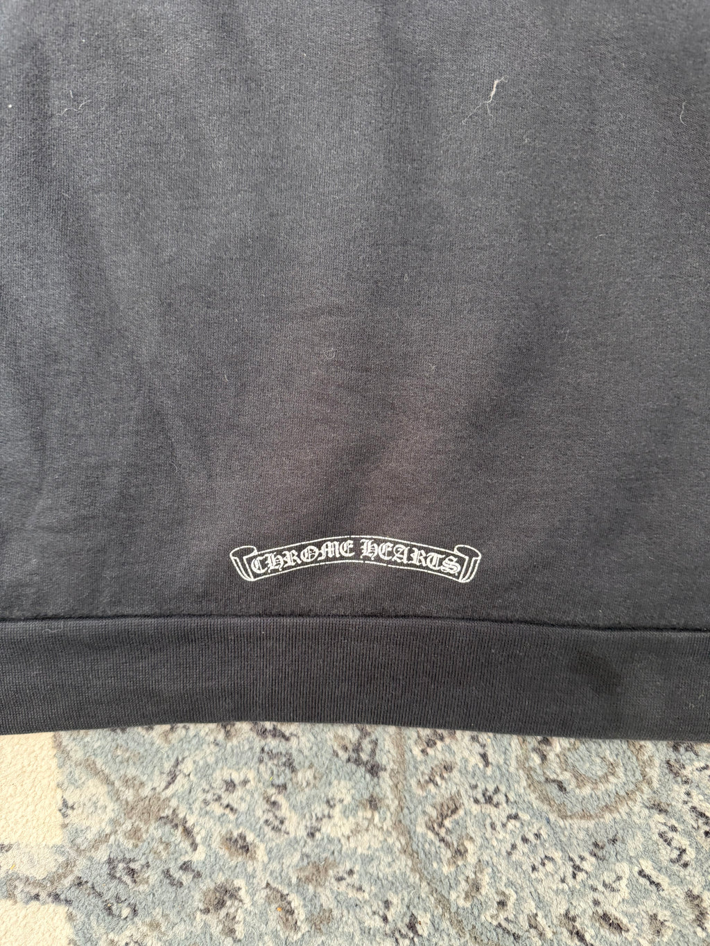 CHROME HEARTS floral horseshoe hoodie black L U