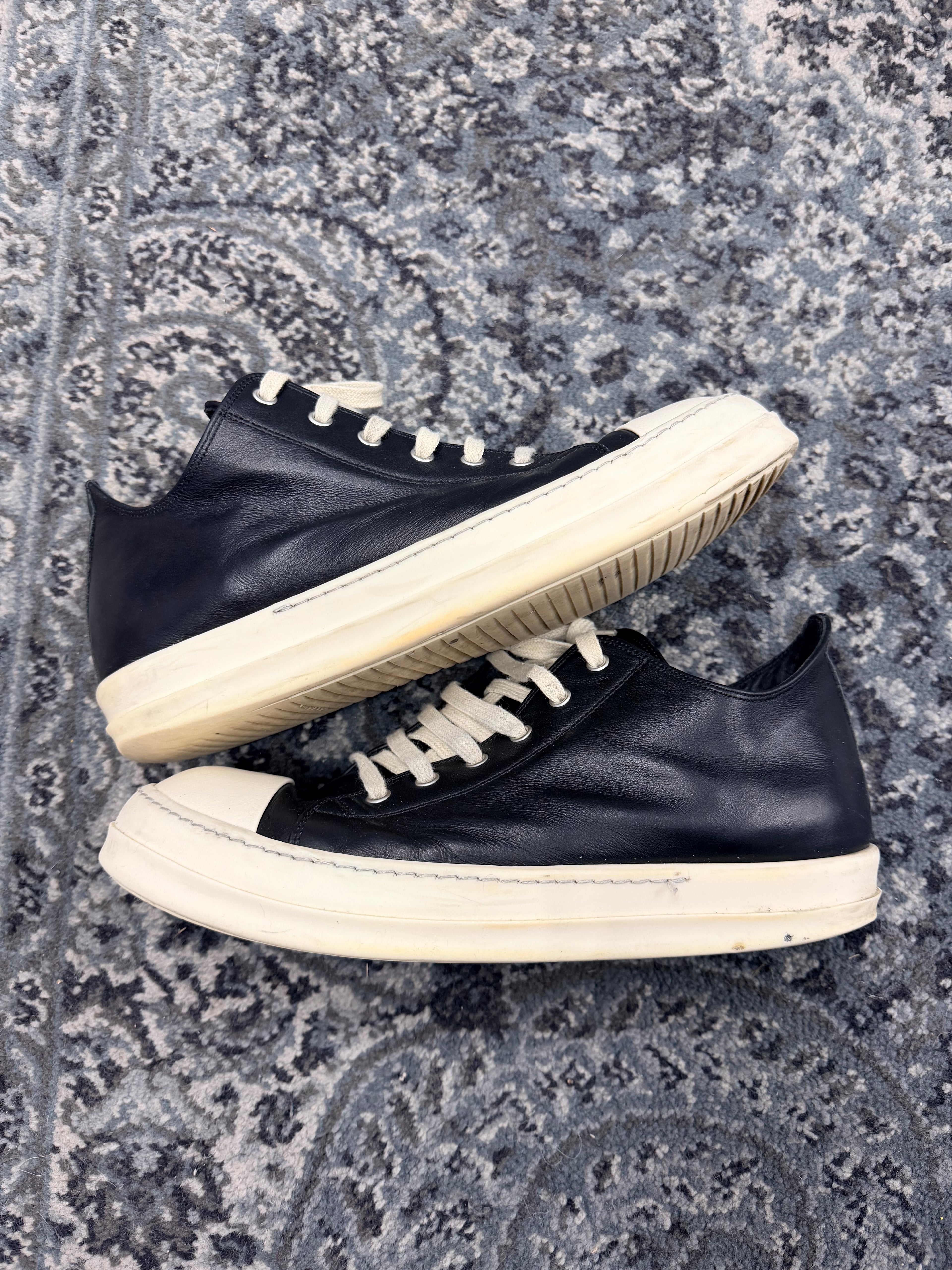RICK OWENS ramone lowtops black 44 NB U
