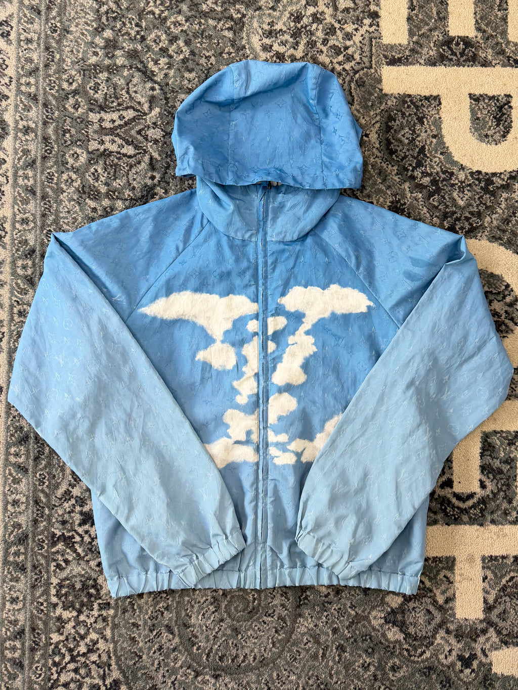 LV monogram cloud windbreaker blue 48 (Fits S) U