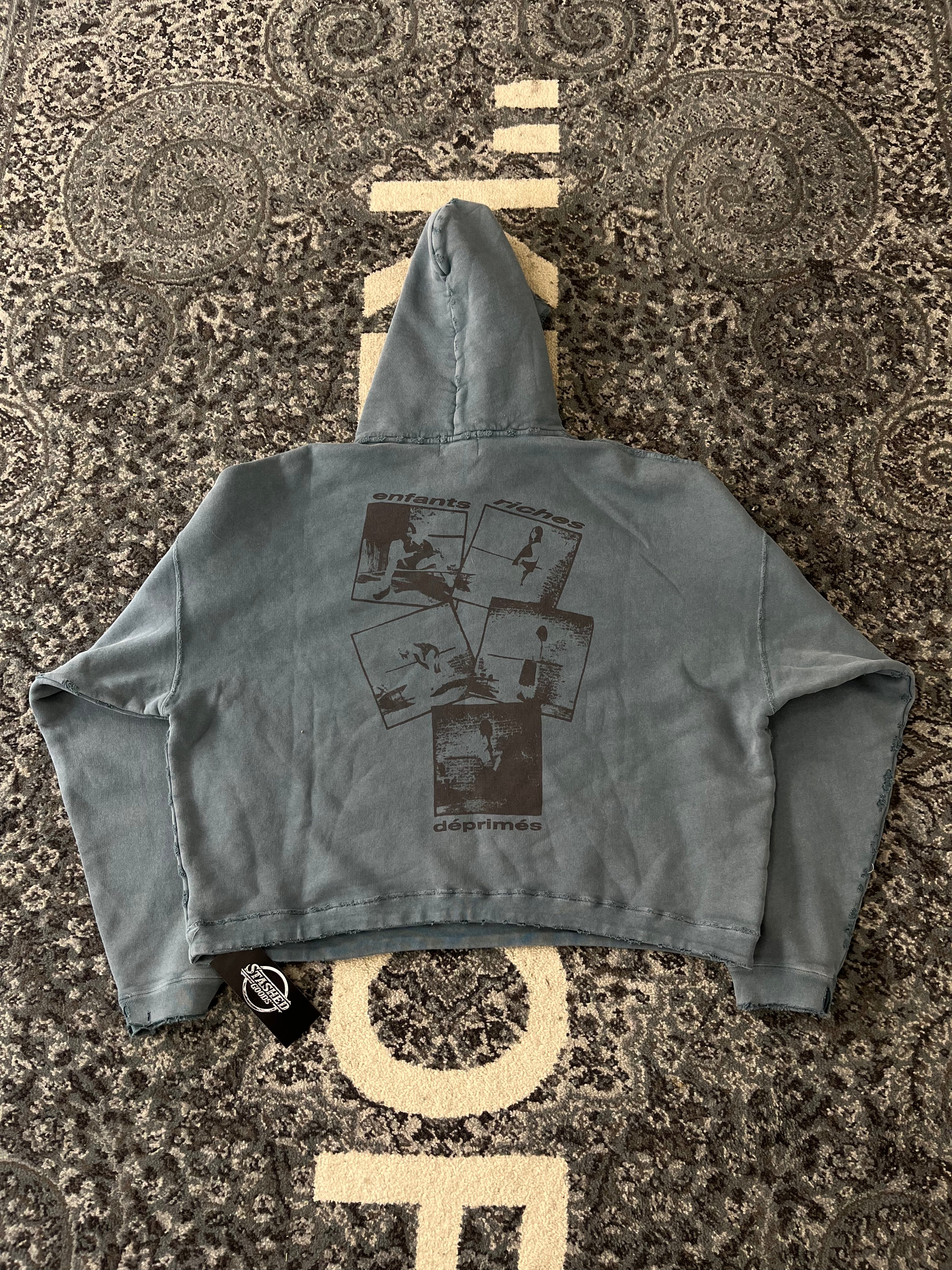 ERD school girl hoodie blue XL U