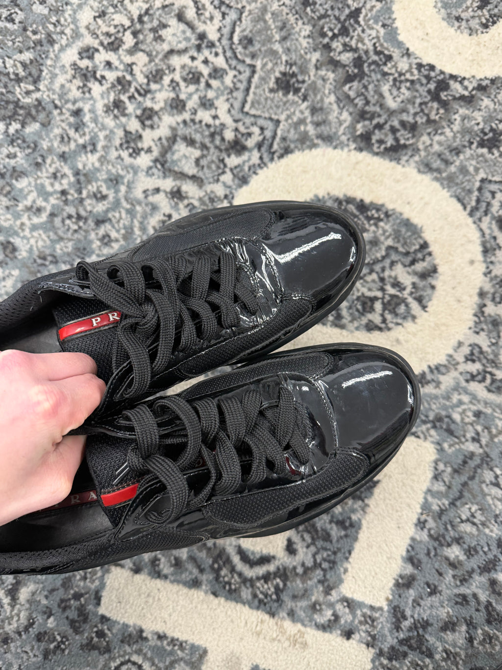 PRADA americas cup sneakers black 8P (9-9.5P) NB U