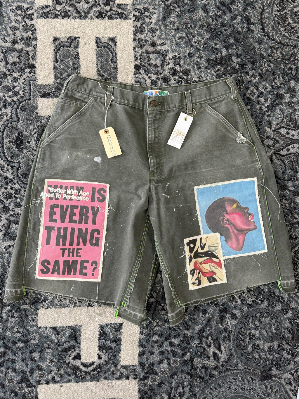 BETTER WITH AGE assorted feck shorts green 38 DSWT