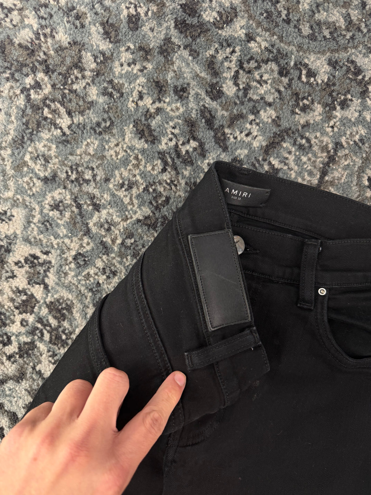 AMIRI black patch mx1 jeans black 33 U
