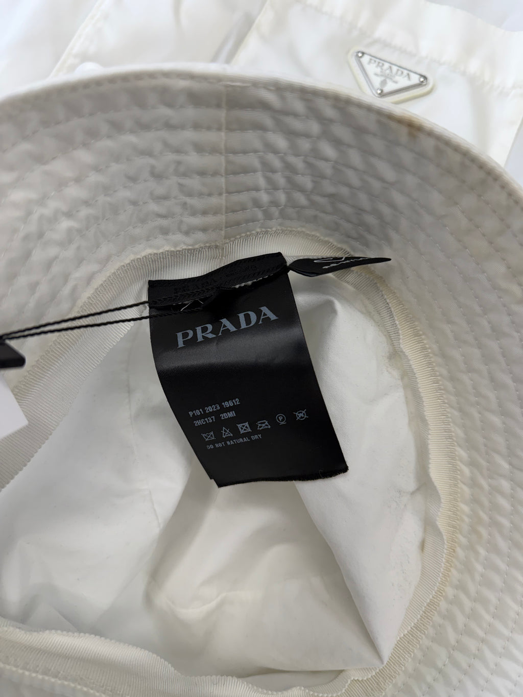 Prada Renylon Button Up Set W/bucket hat