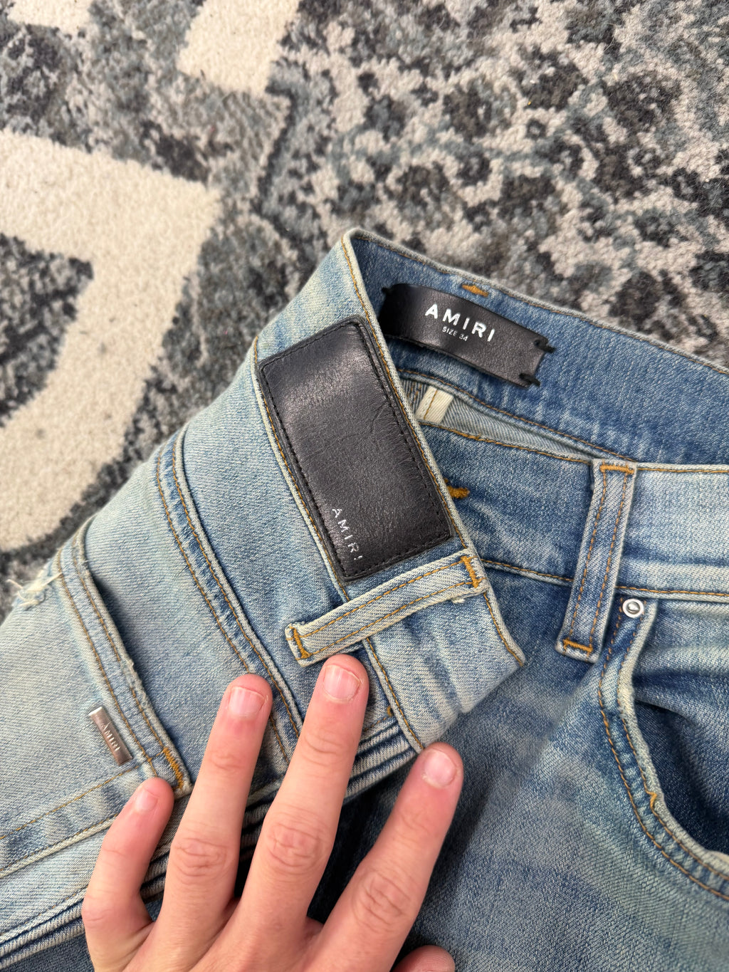 AMIRI half track zippered jeans indigo 34 U