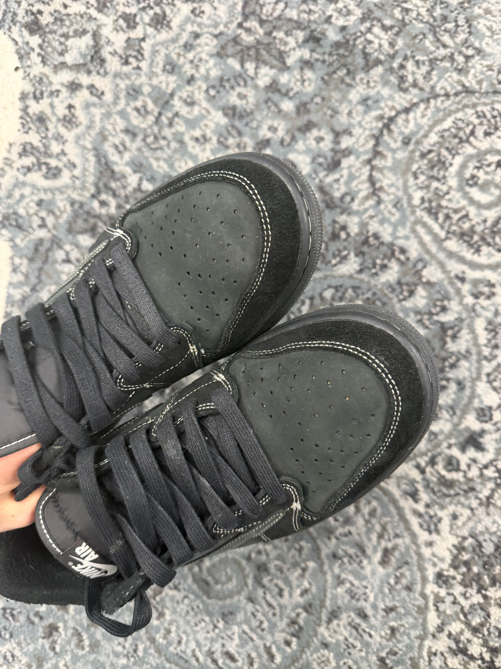 JORDAN 1 travis scott "phantom" lowtops black 11.5M NB U