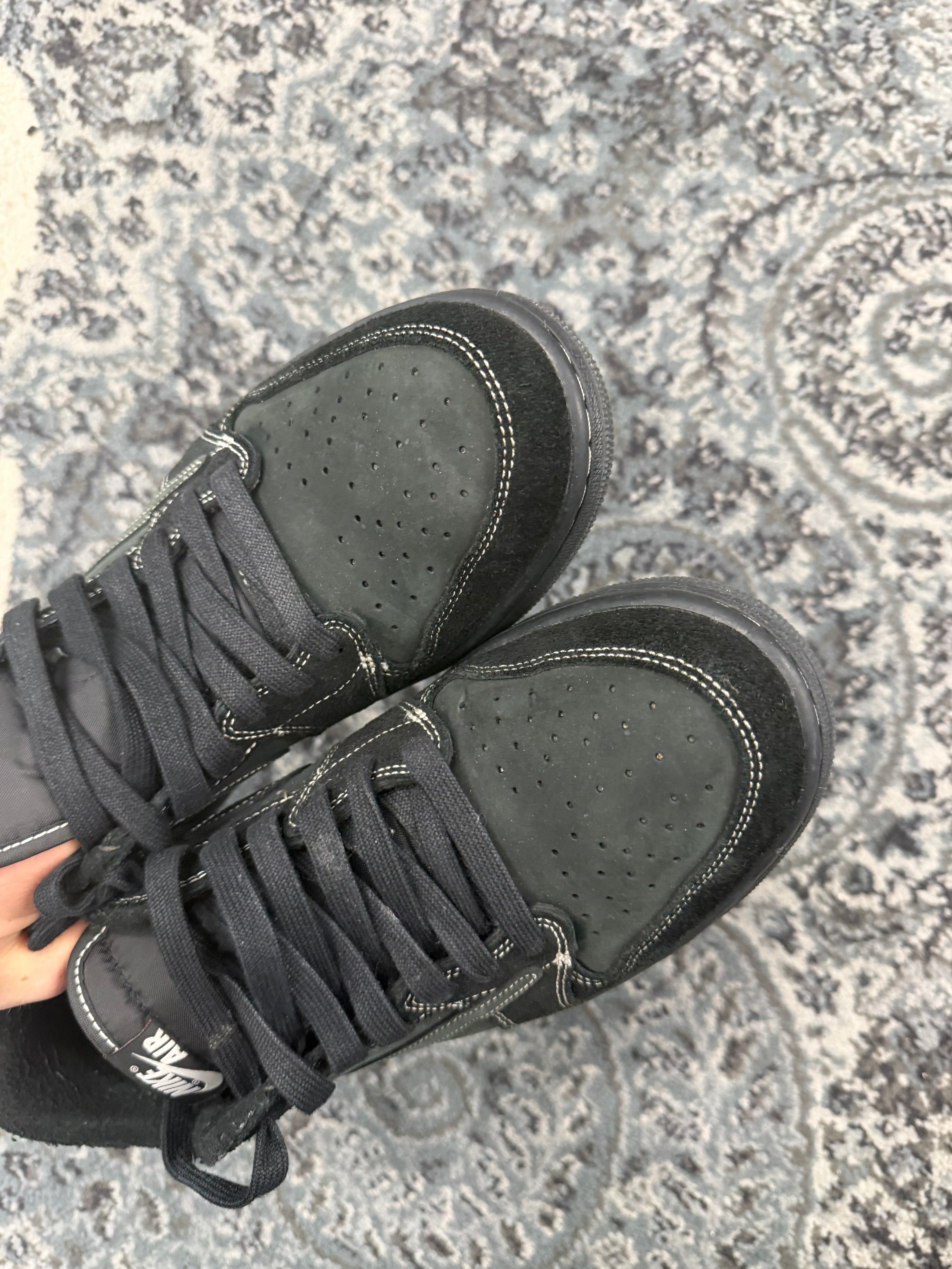 JORDAN 1 travis scott "phantom" lowtops black 11.5M NB U