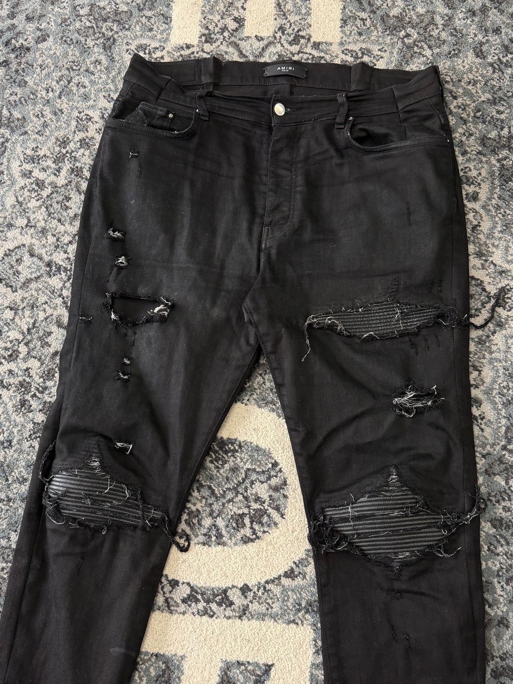 AMIRI black patch mx1 jeans black 38 U