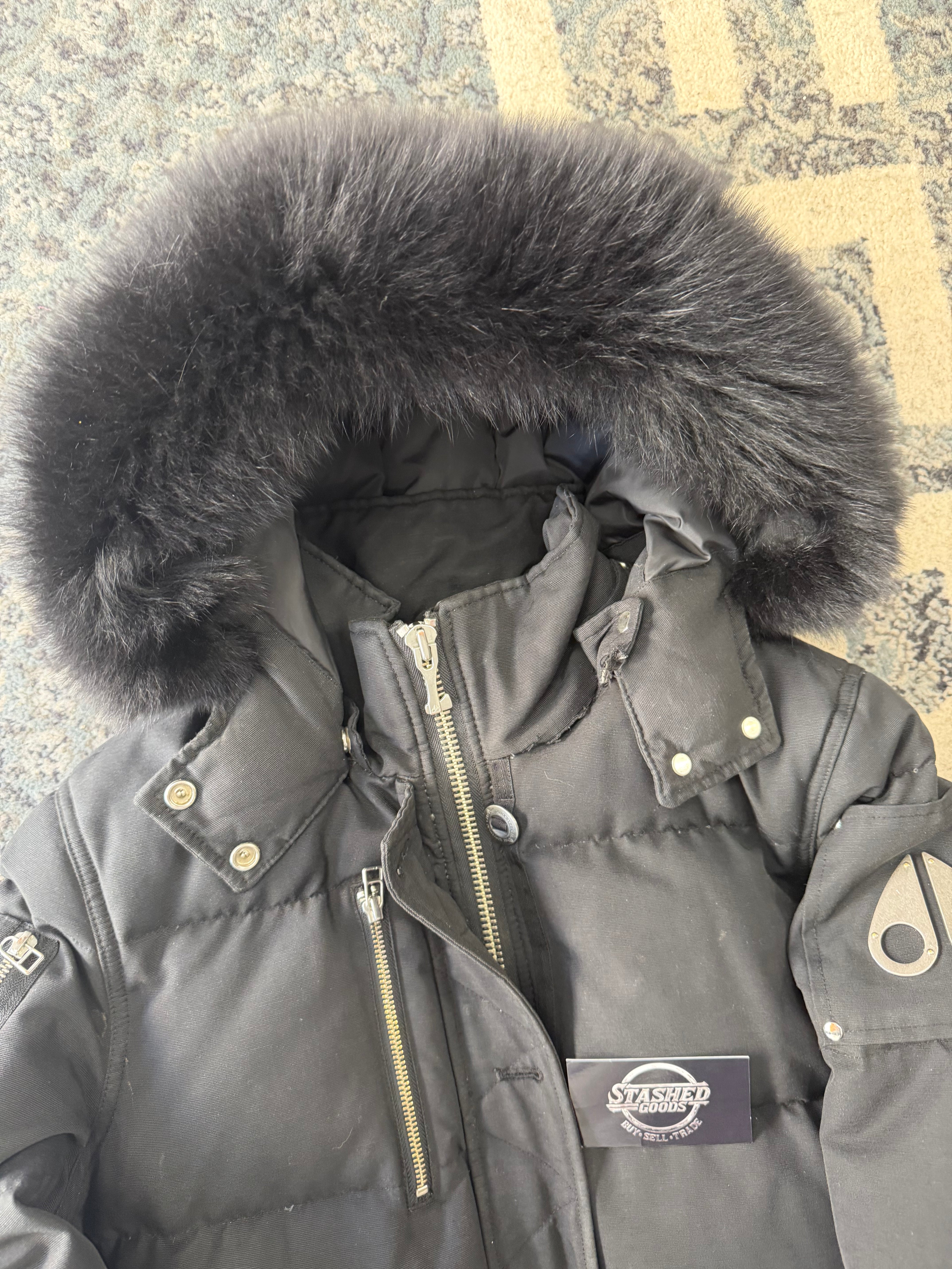 MOOSE KNUCKLES 3q parka jacket black XXL fits L-XL (flawed)