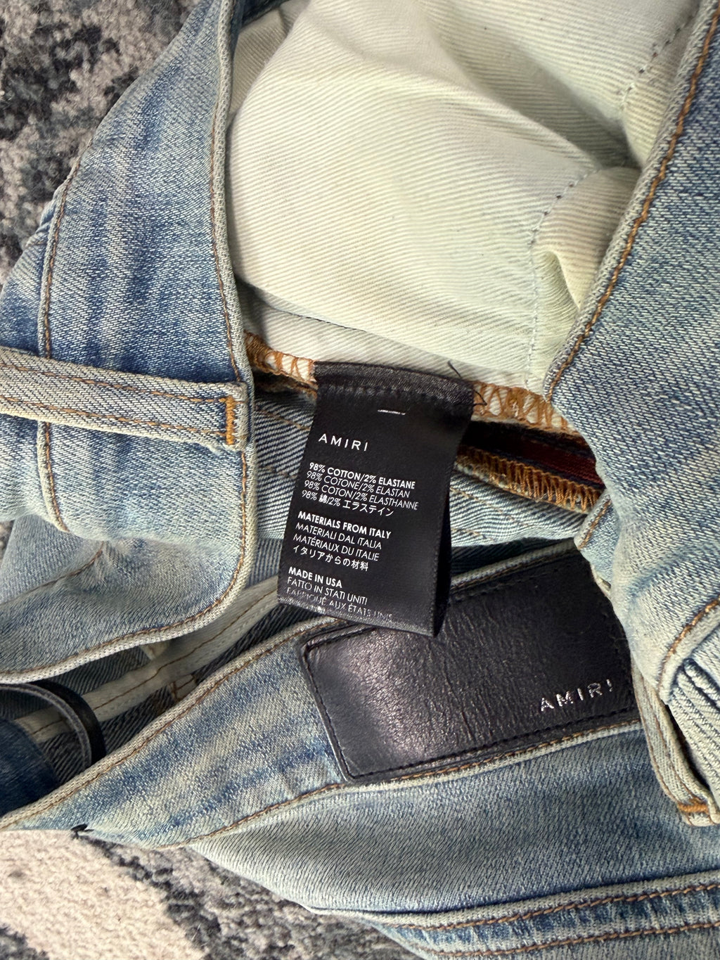 AMIRI half track zippered jeans indigo 34 U