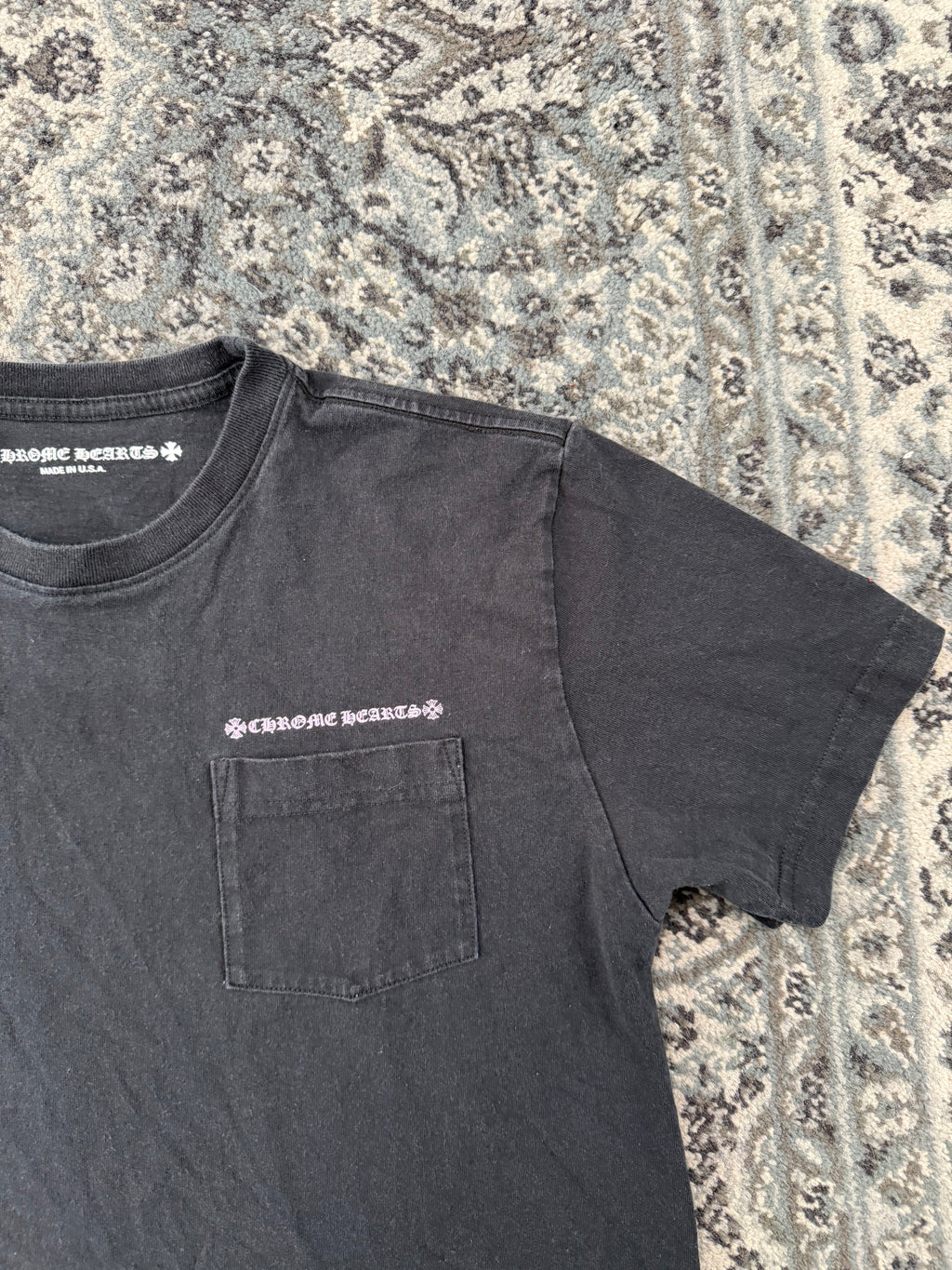 CHROME HEARTS matty boy tee black/pink M (Fits Small) U