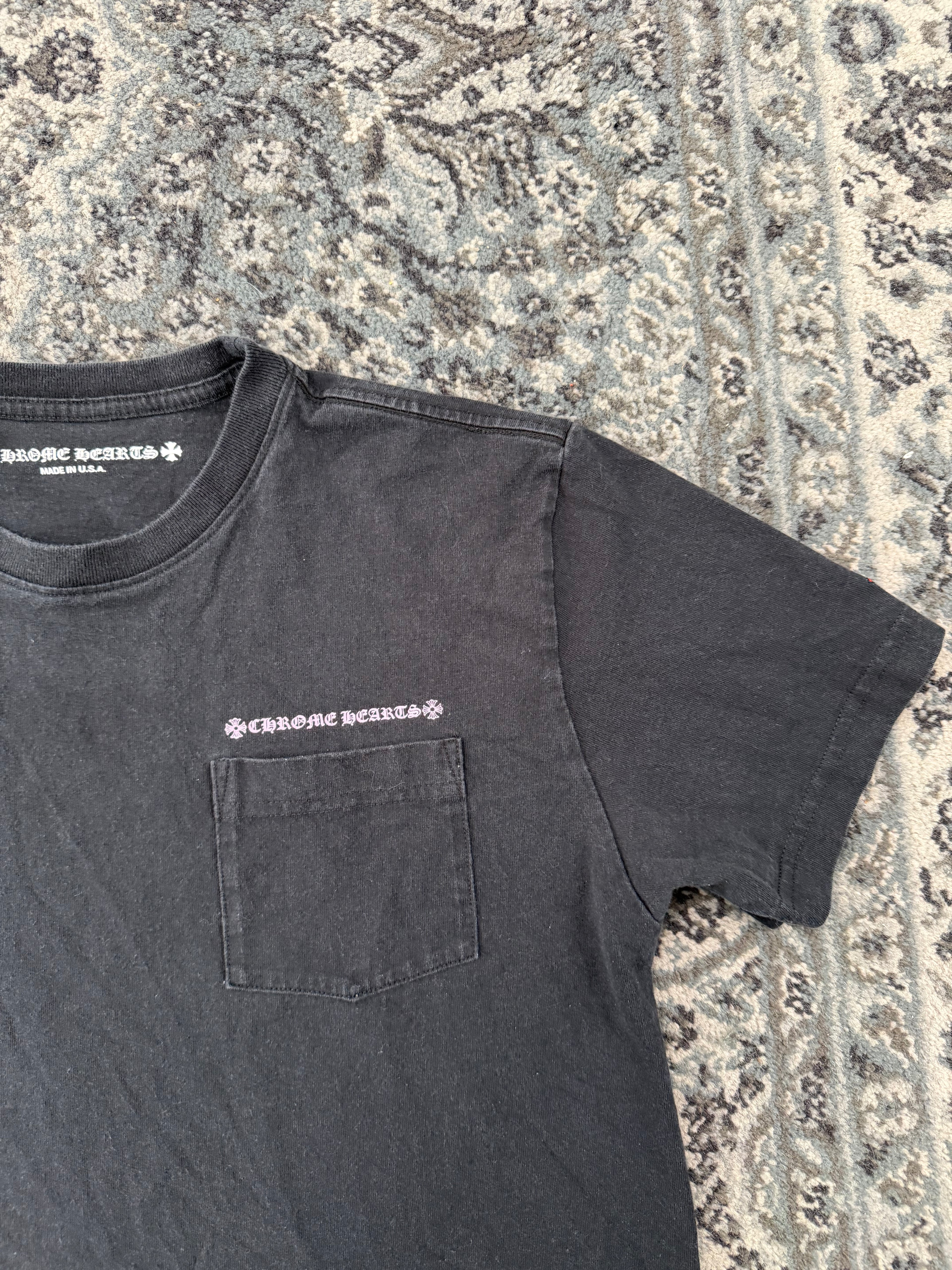 CHROME HEARTS matty boy tee black/pink M (Fits Small) U