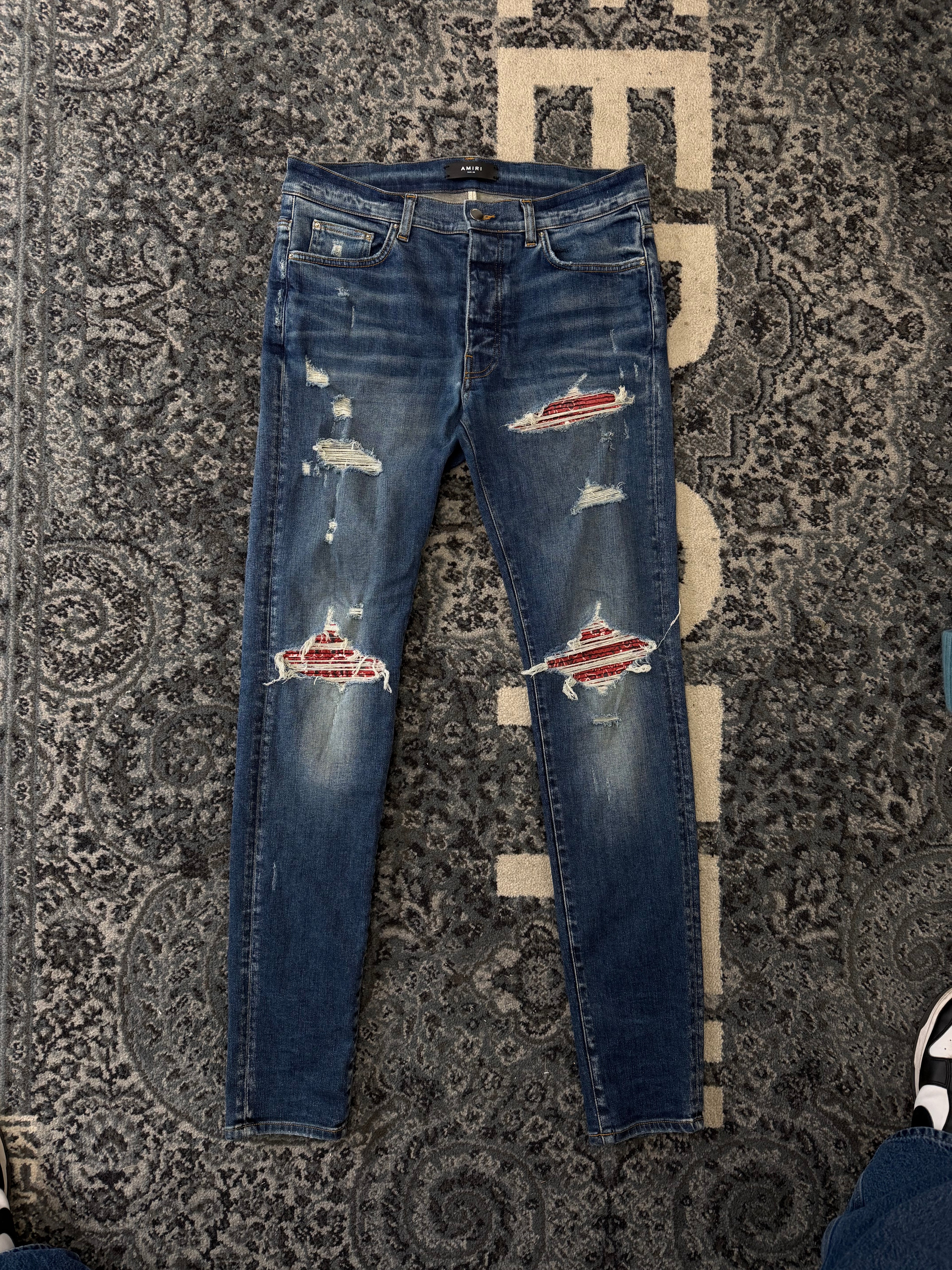 Amiri MX 1 Red bandana sz 34