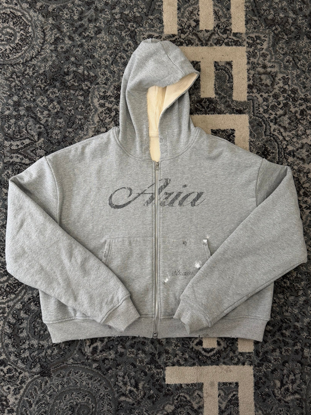 Aria Grey Hoodie sz small