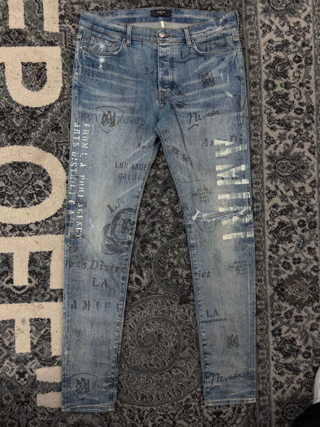 Amiri Stencil blue jeans 36 U