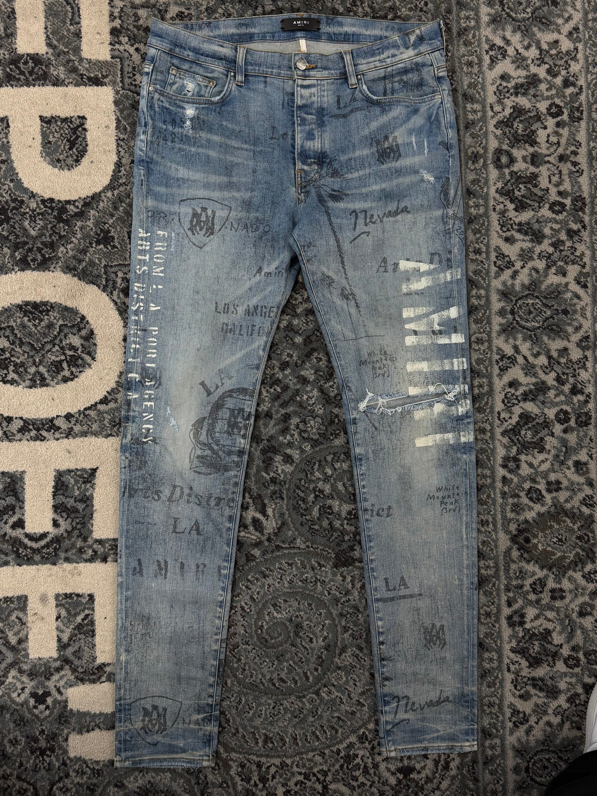 Amiri Stencil blue jeans 36 U