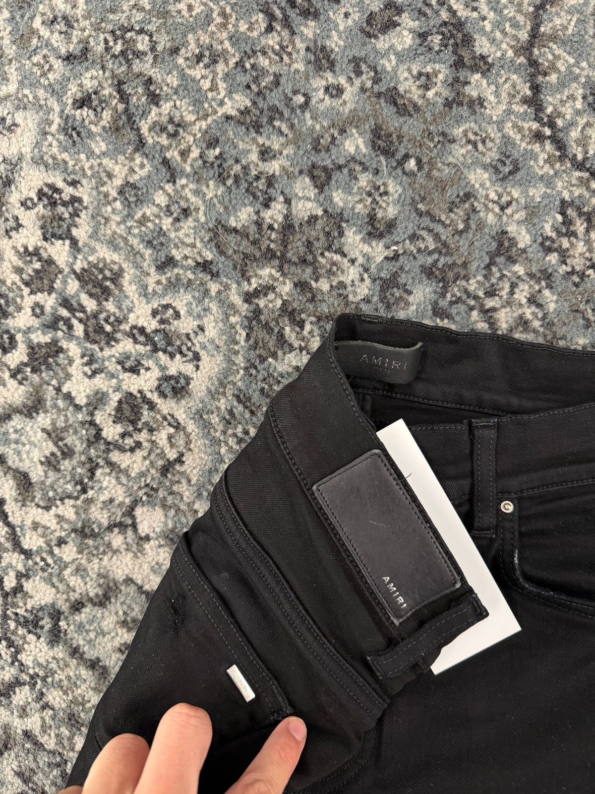 AMIRI black patch mx1 jeans black 32 U