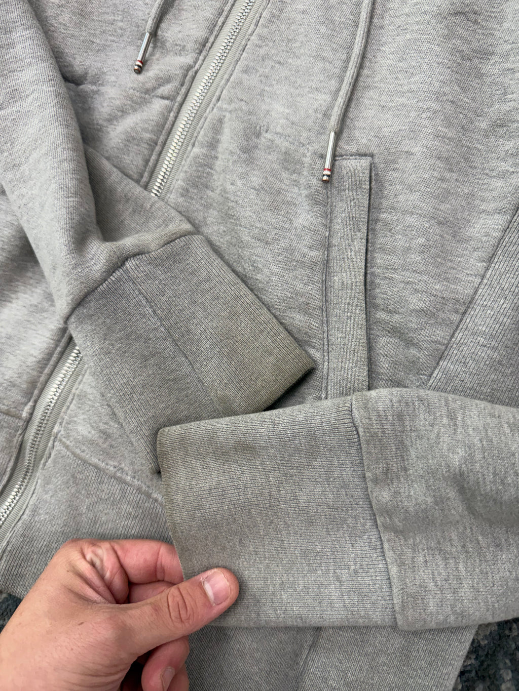 THOM BROWNE t-bar zip up grey 2 (S) U