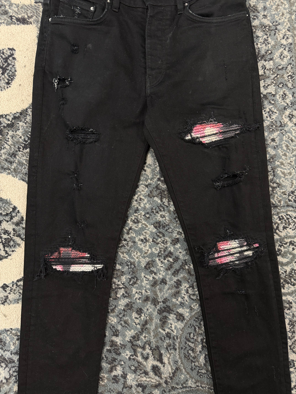 AMIRI watercolor patch mx1 jeans black 32 U